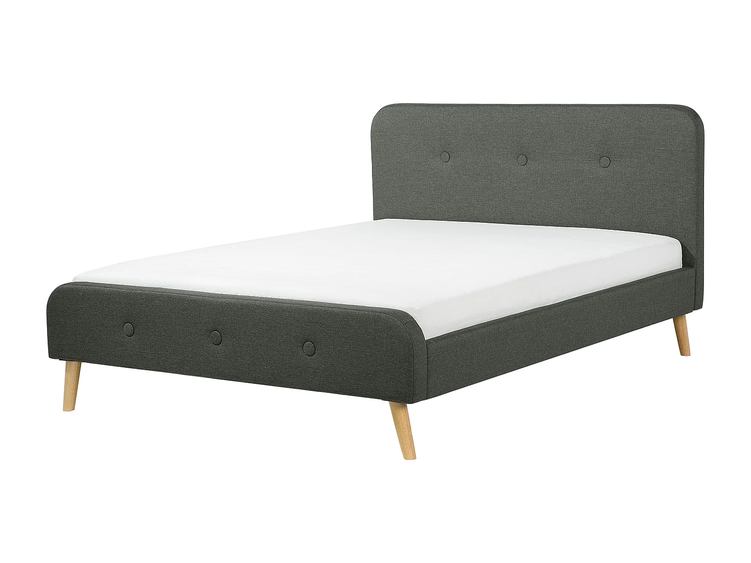 Cama Tela RENNES 180 x 200 cm Gris oscuro