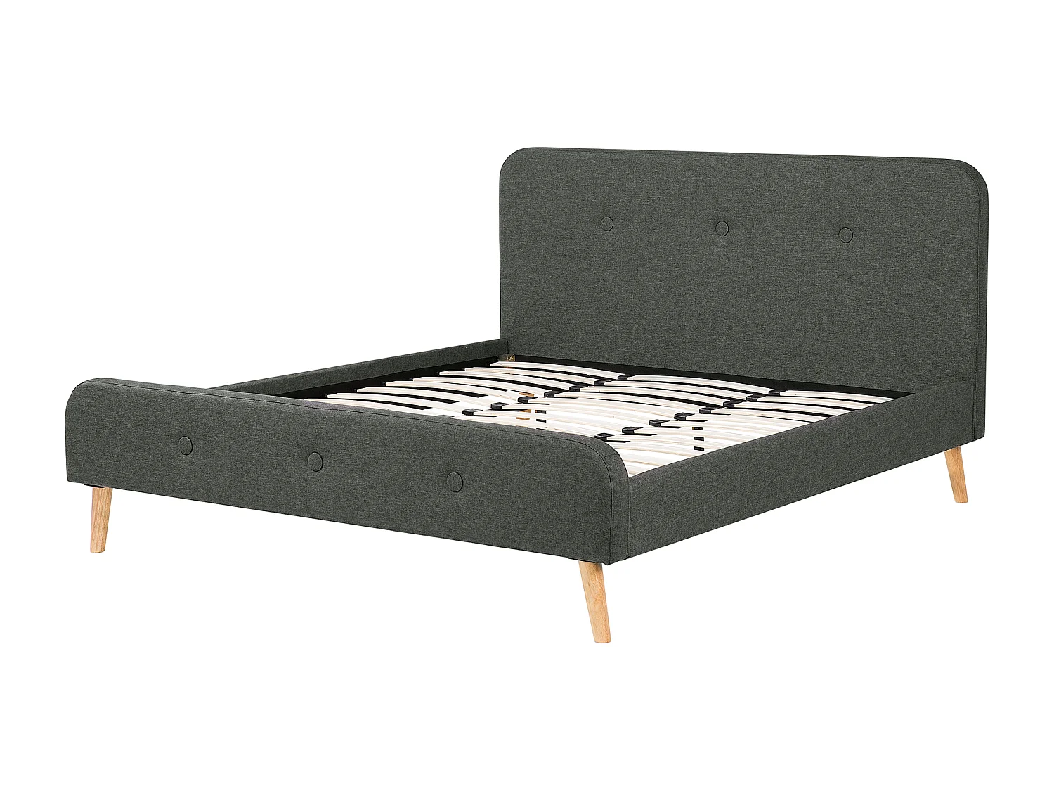 Cama Tela RENNES 180 x 200 cm Gris oscuro