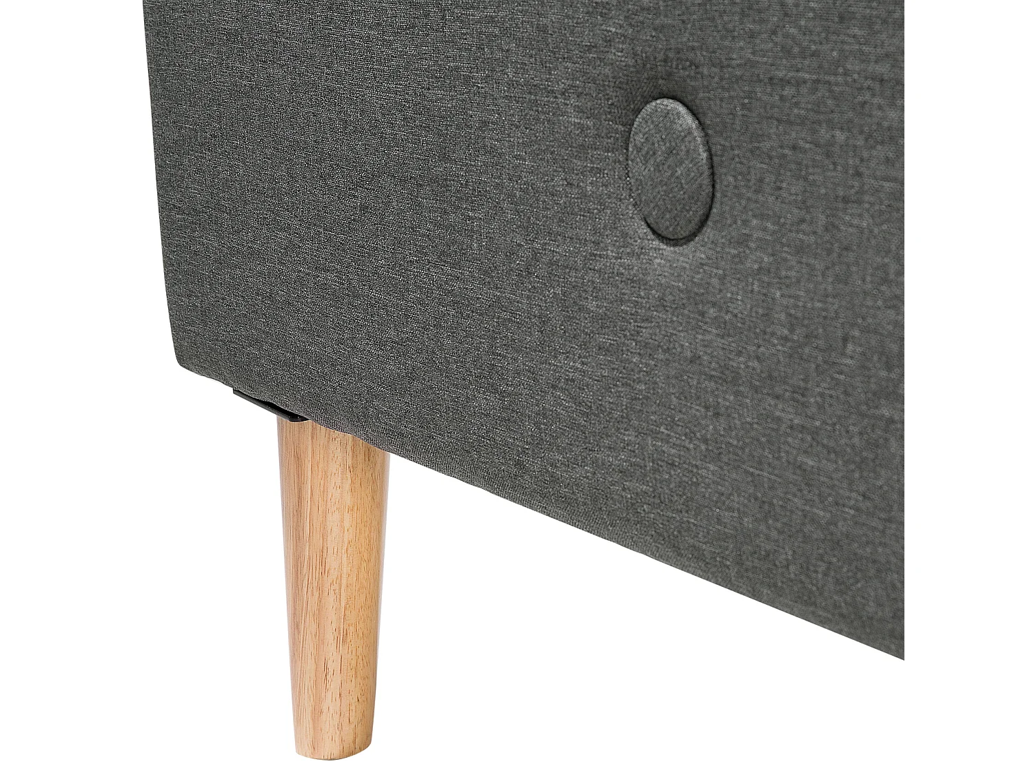Lit avec sommier Tissu RENNES 180 x 200 cm Gris foncé