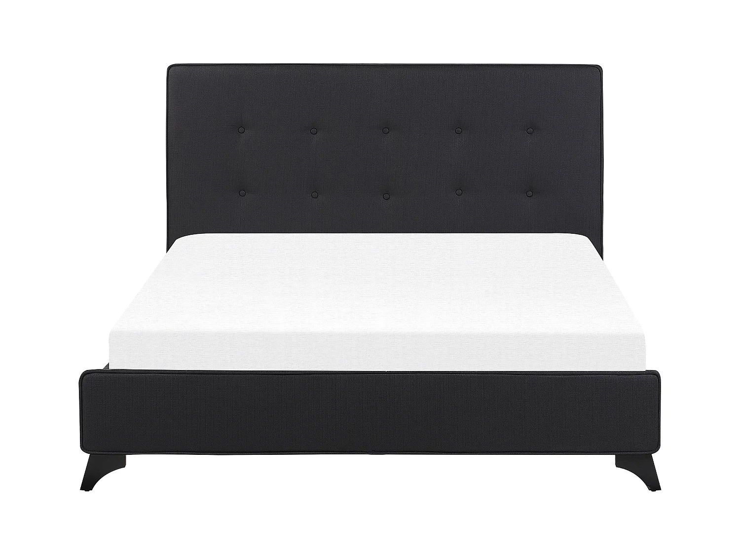 Lit avec sommier Tissu AMBASSADOR 140 x 200 cm Noir