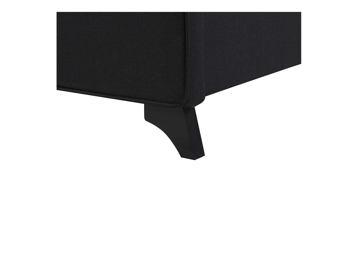 Lit avec sommier Tissu AMBASSADOR 140 x 200 cm Noir