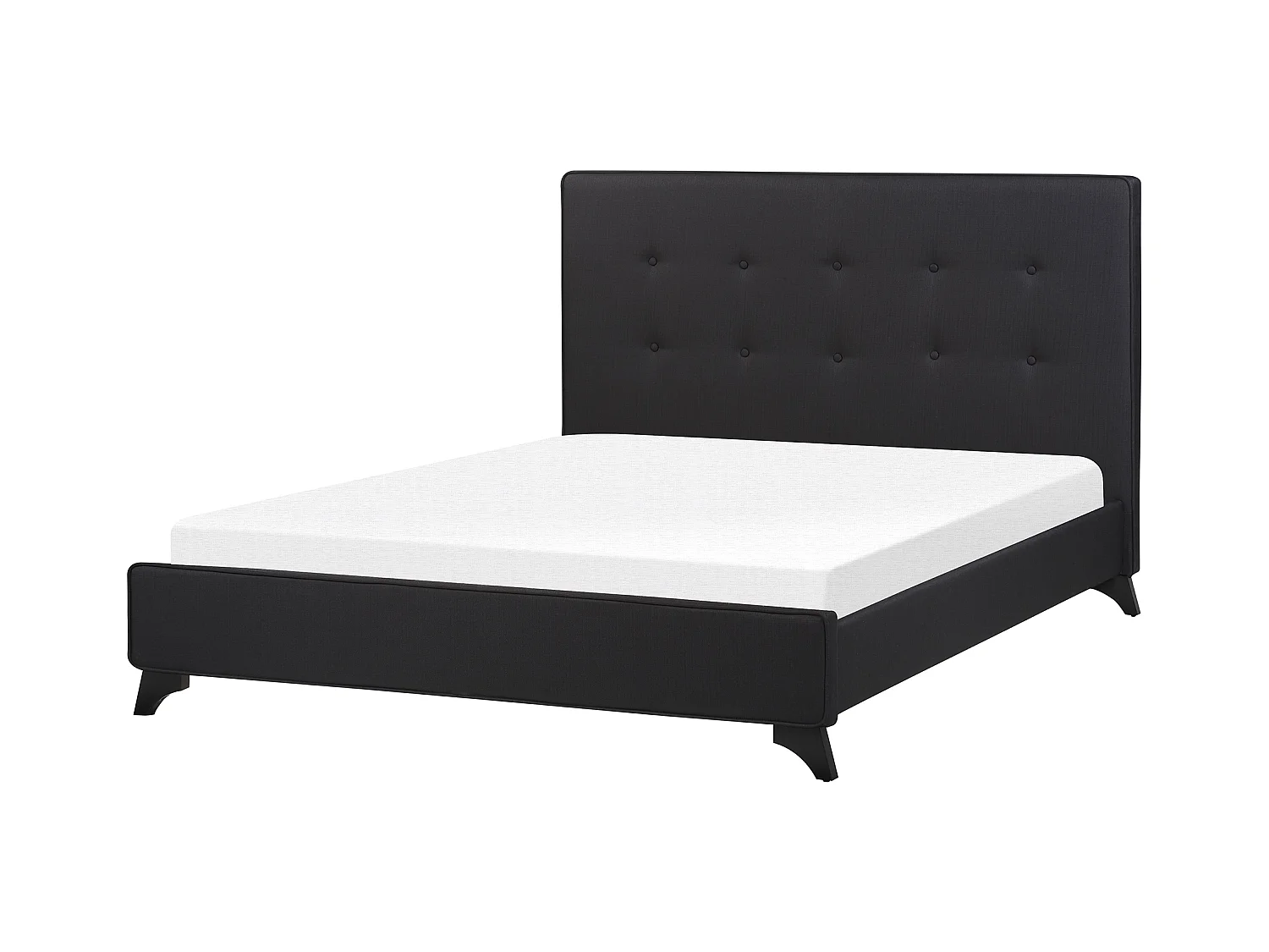 Lit avec sommier Tissu AMBASSADOR 140 x 200 cm Noir
