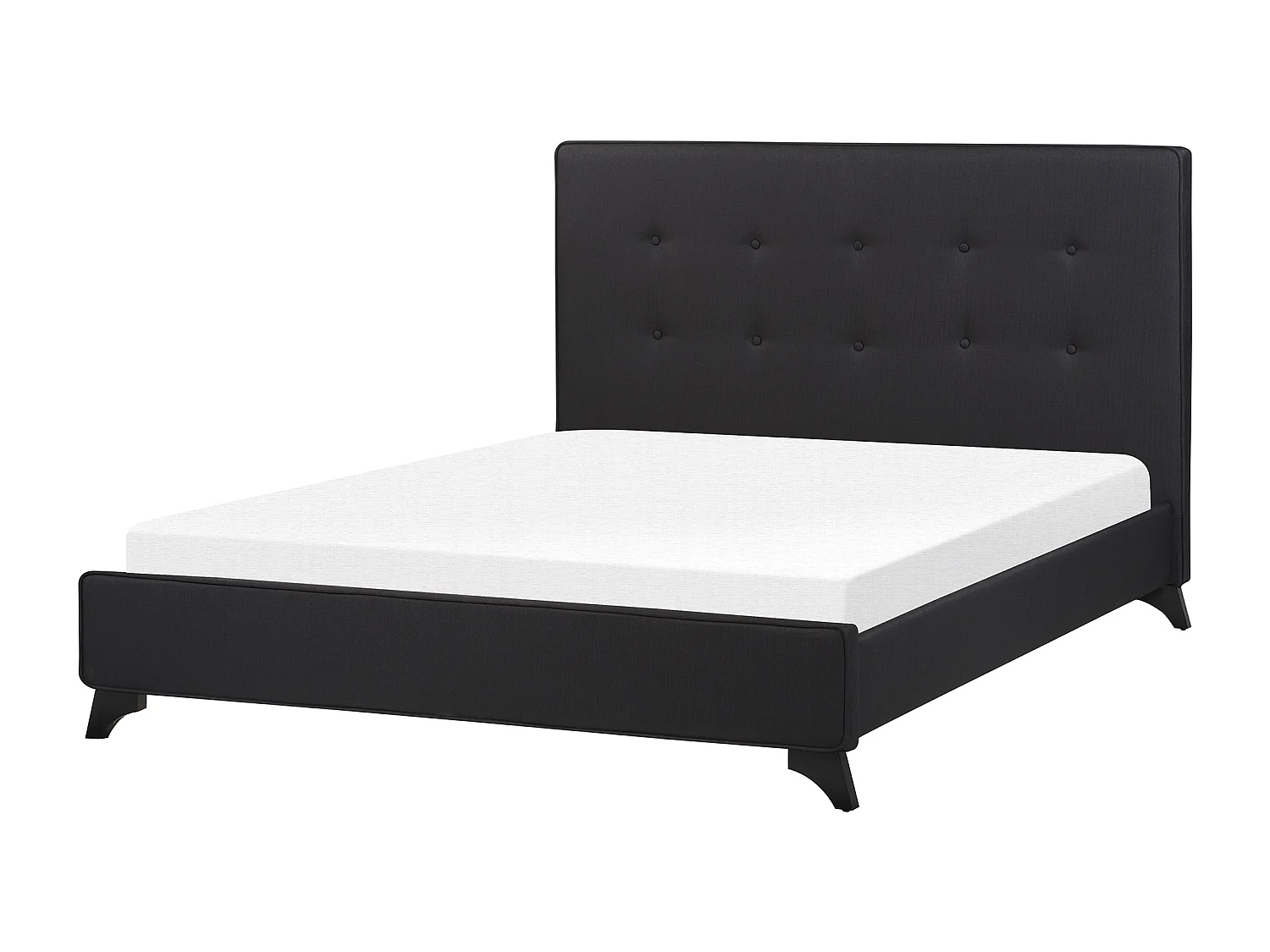 Lit avec sommier Tissu AMBASSADOR 140 x 200 cm Noir