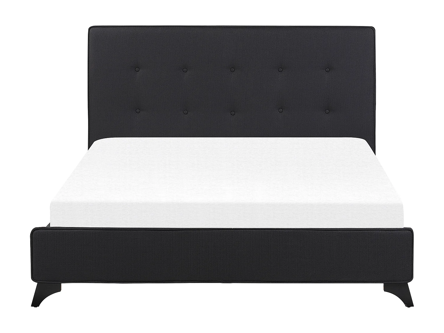 Letto Tessuto AMBASSADOR 140 x 200 cm Nero