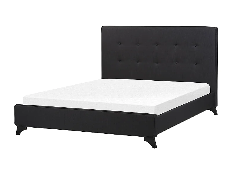 Letto Tessuto AMBASSADOR 140 x 200 cm Nero