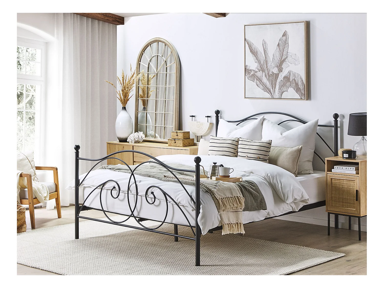 Bed Metaal DINARD 160 x 200 cm Zwart