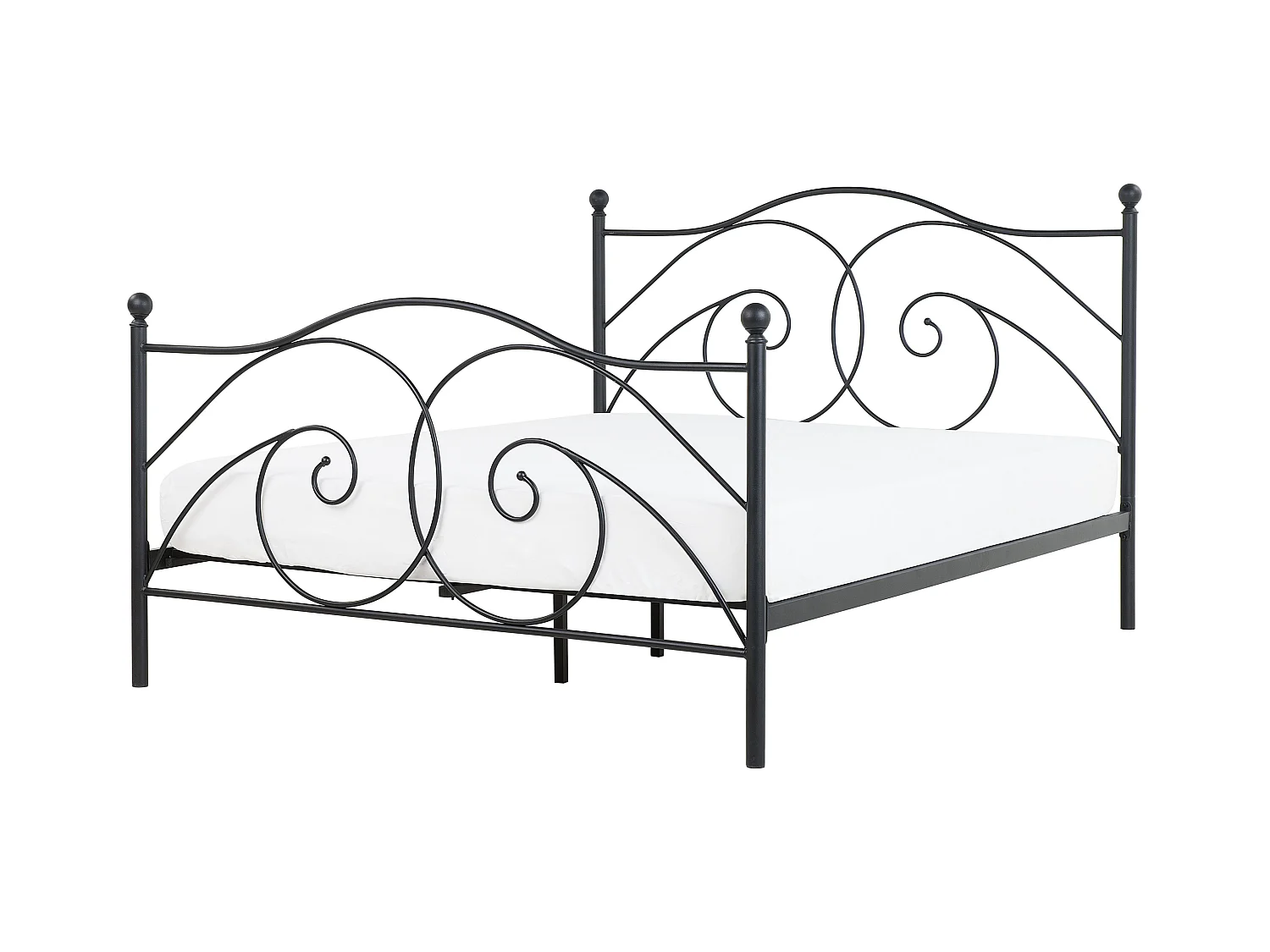 Lit avec sommier Métal DINARD 160 x 200 cm Noir