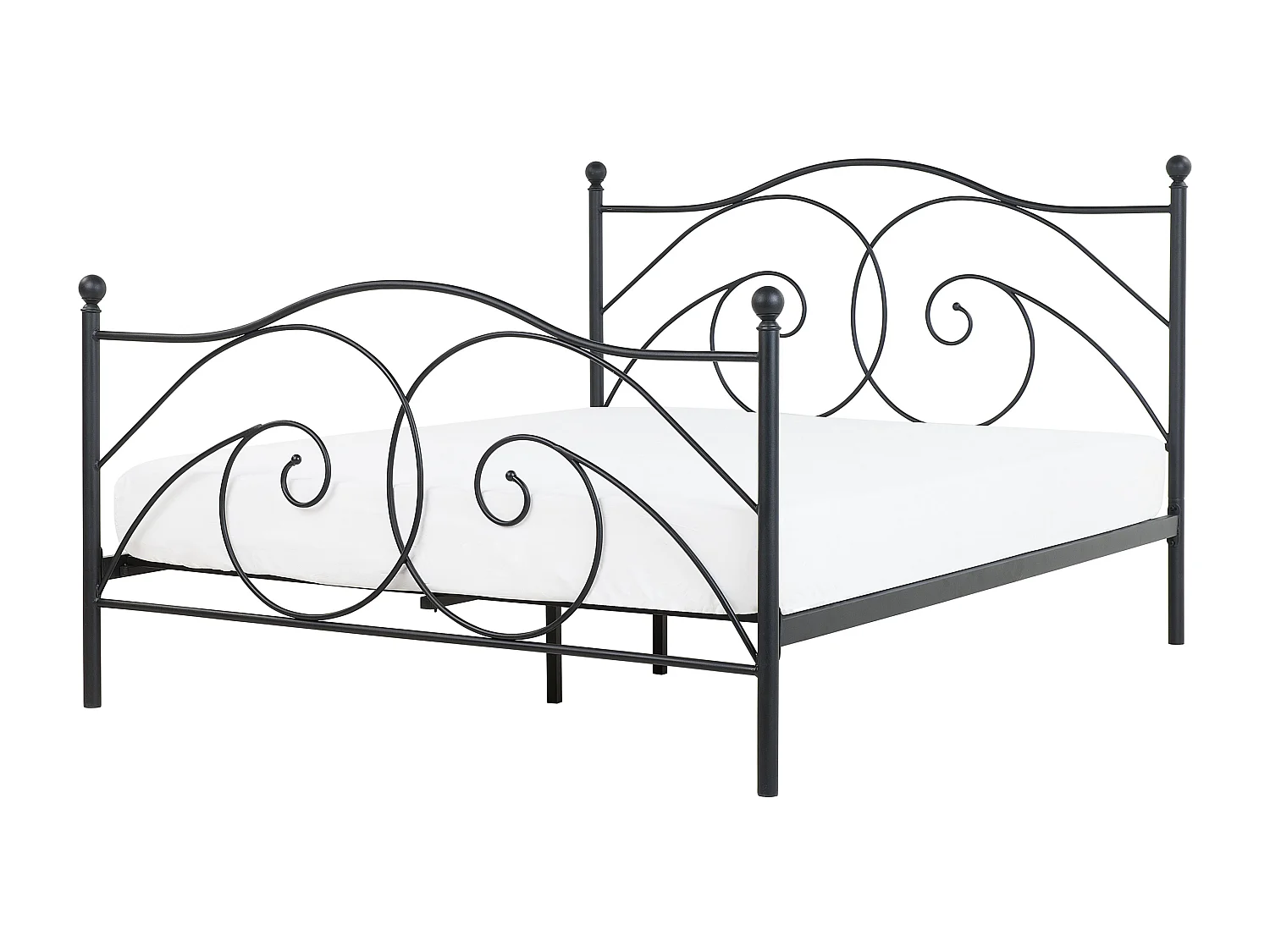 Lit avec sommier Métal DINARD 160 x 200 cm Noir