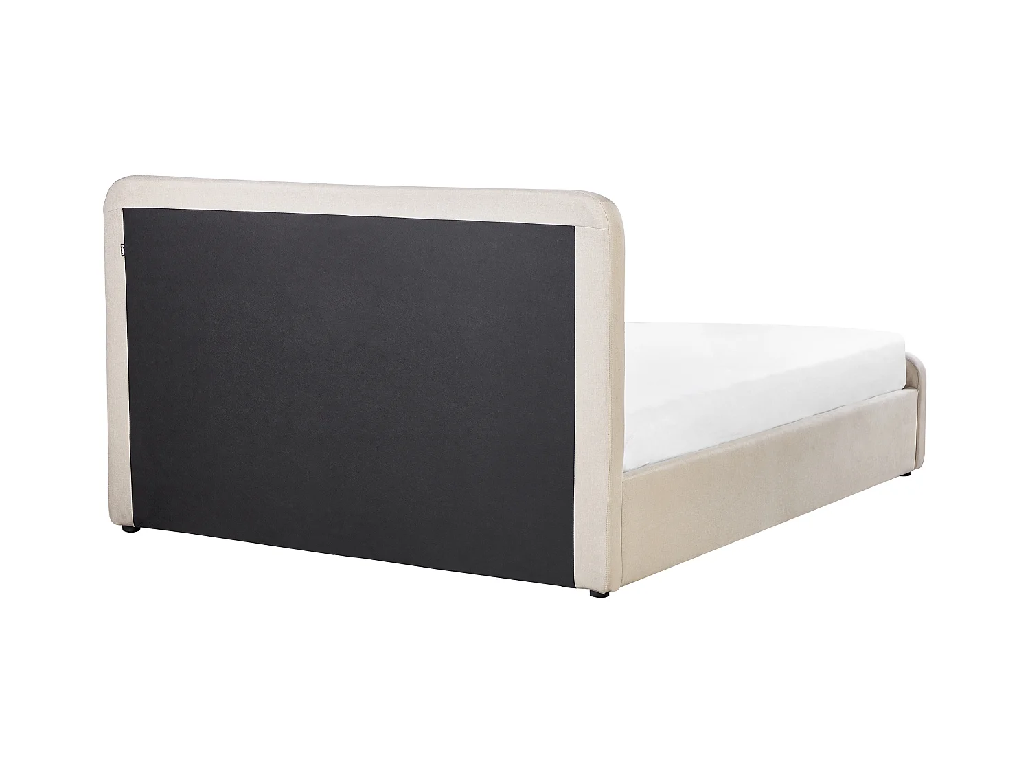 Lit ottoman Lit avec sommier Tissu RENNES 160 x 200 cm Beige