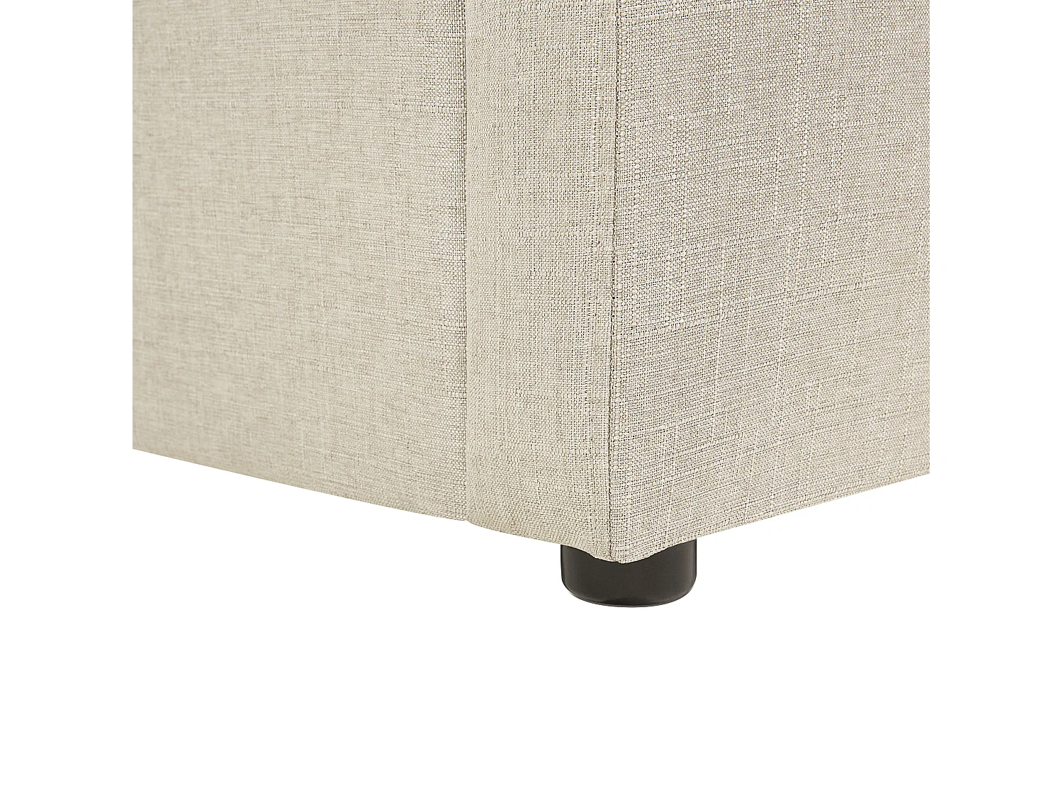 Letto contenitore rete a doghe tessuto beige 160 x 200 cm RENNES