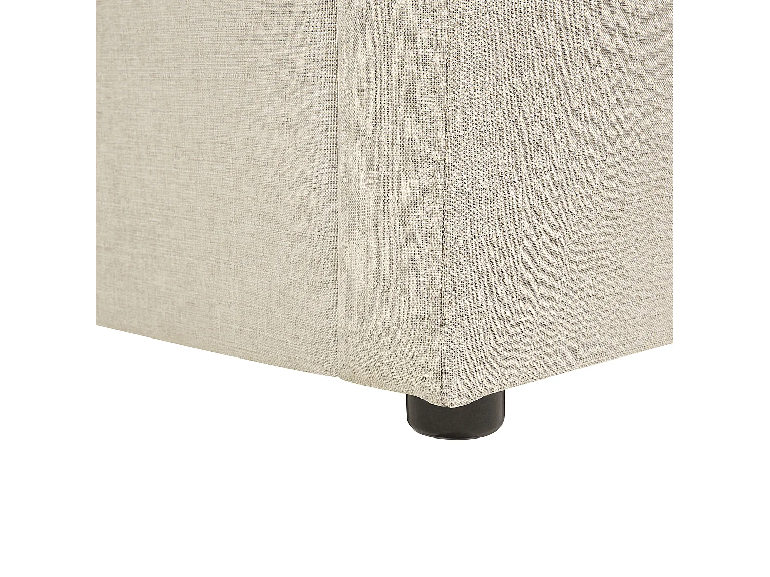 Letto contenitore rete a doghe tessuto beige 160 x 200 cm RENNES