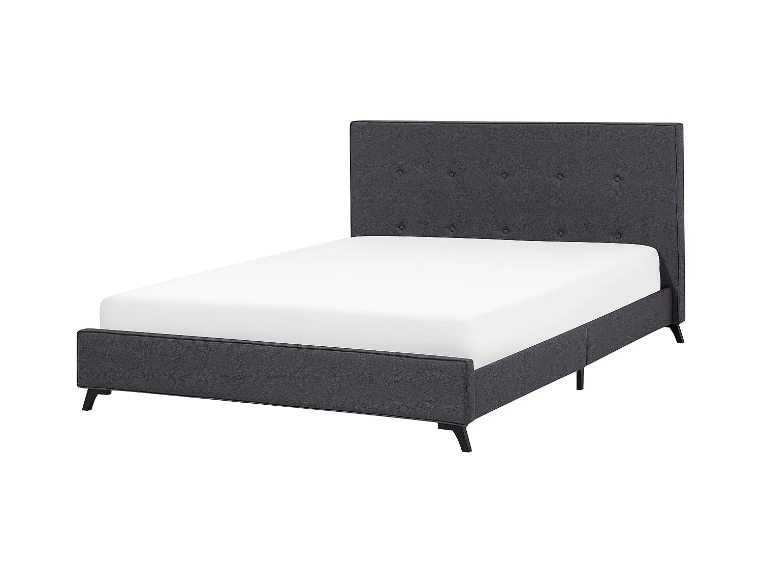 Lit avec sommier Tissu AMBASSADOR 160 x 200 cm Gris foncé