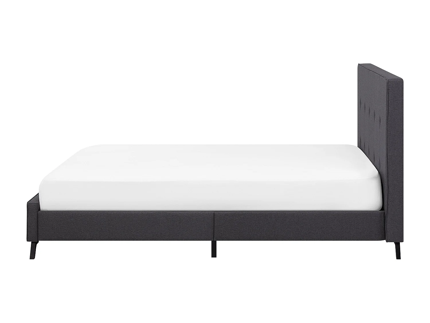 Lit avec sommier Tissu AMBASSADOR 160 x 200 cm Gris foncé