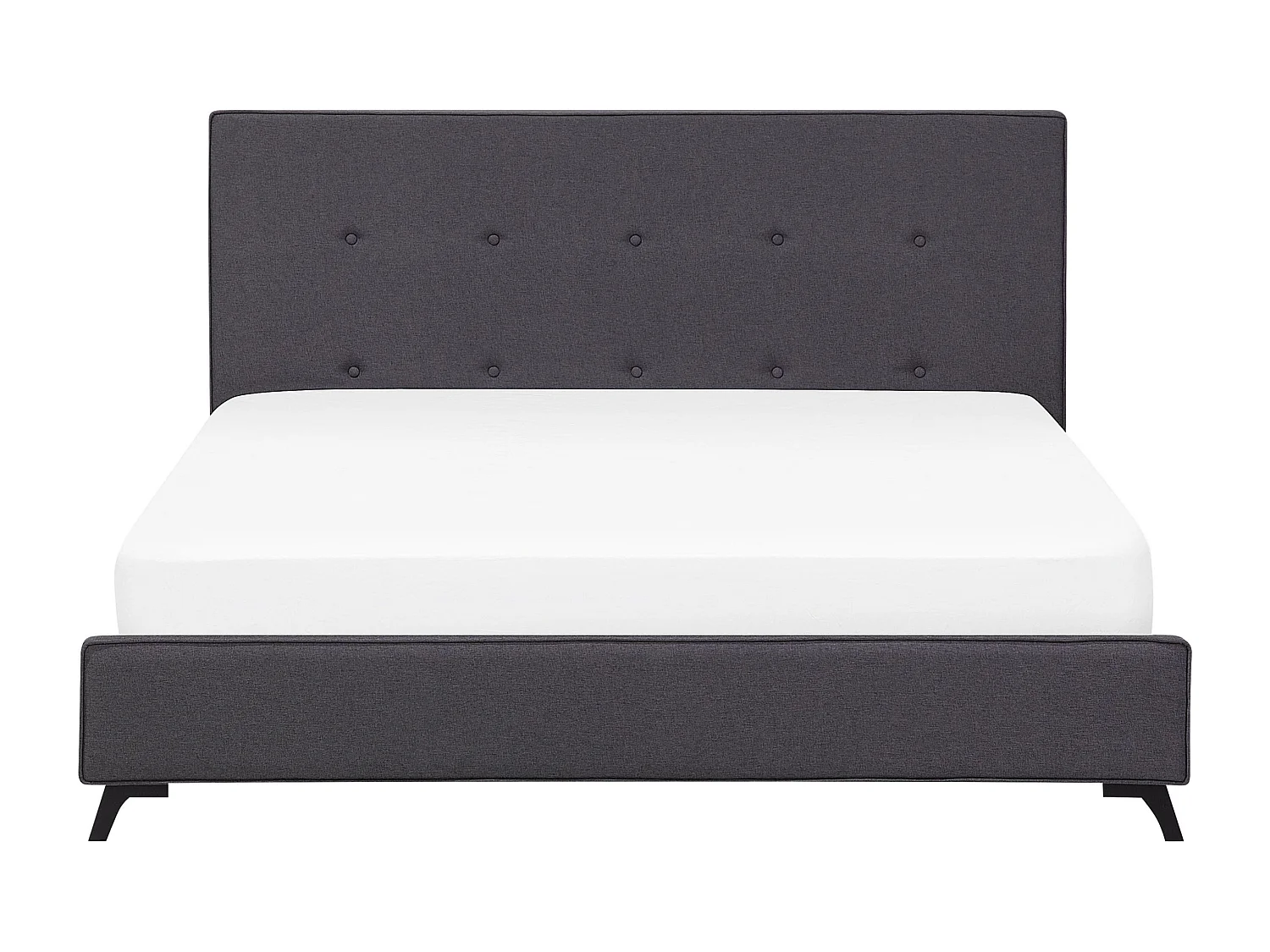 Lit avec sommier Tissu AMBASSADOR 160 x 200 cm Gris foncé