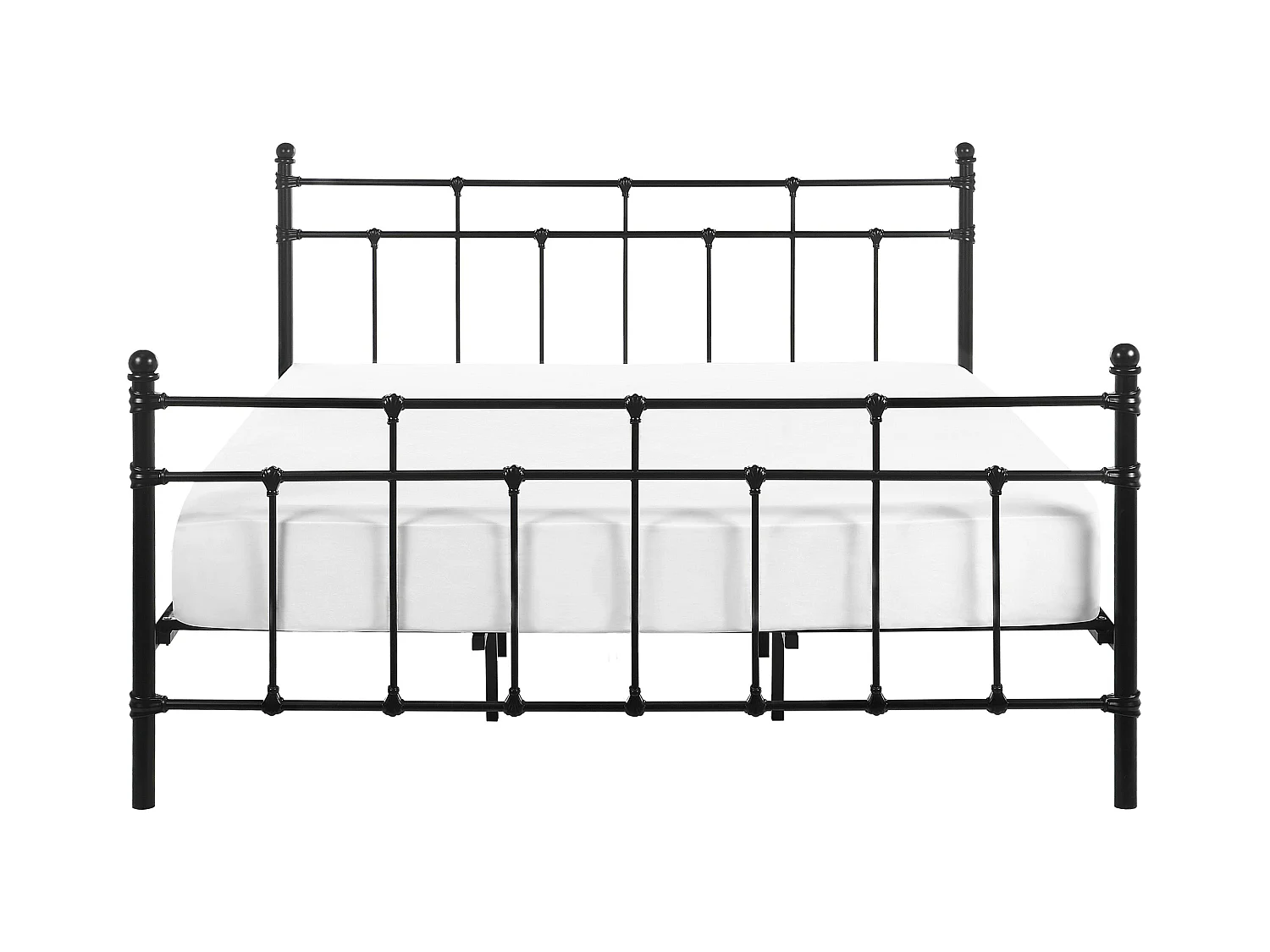 Lit avec sommier Métal LYNX 180 x 200 cm Noir