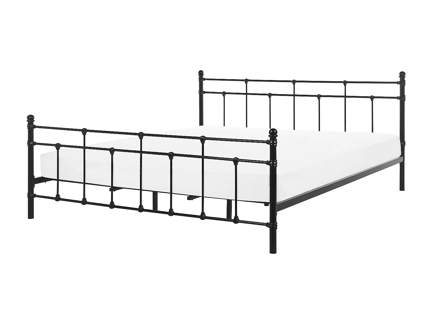 Lit avec sommier Métal LYNX 180 x 200 cm Noir