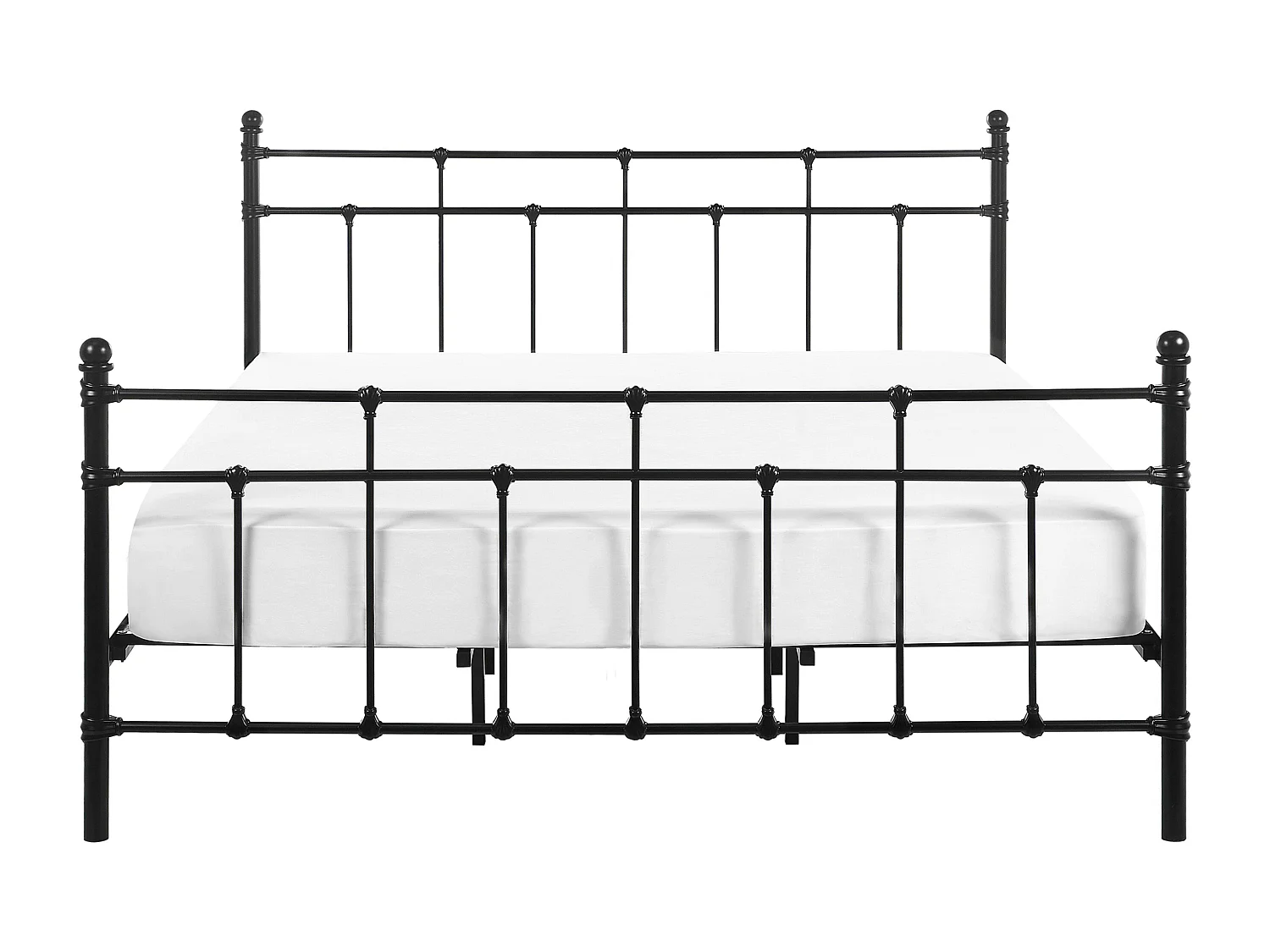 Lit avec sommier Métal LYNX 180 x 200 cm Noir