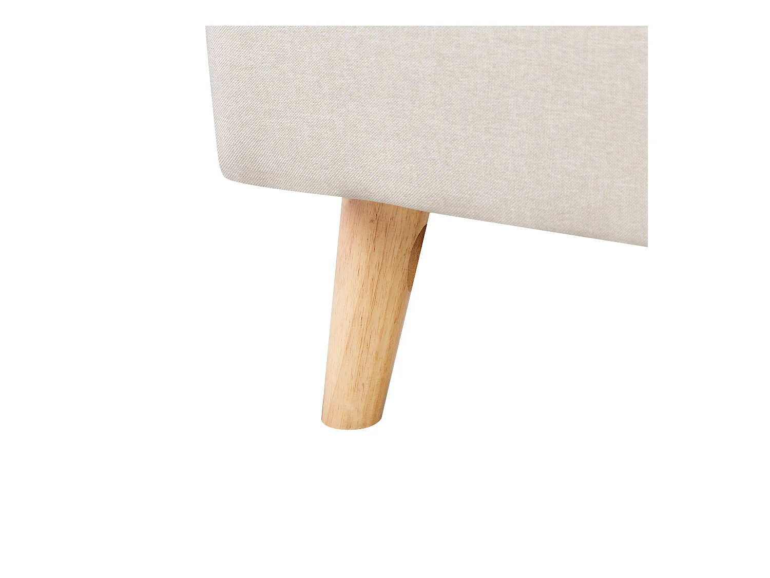 Lit avec sommier Tissu RENNES 140 x 200 cm Beige clair