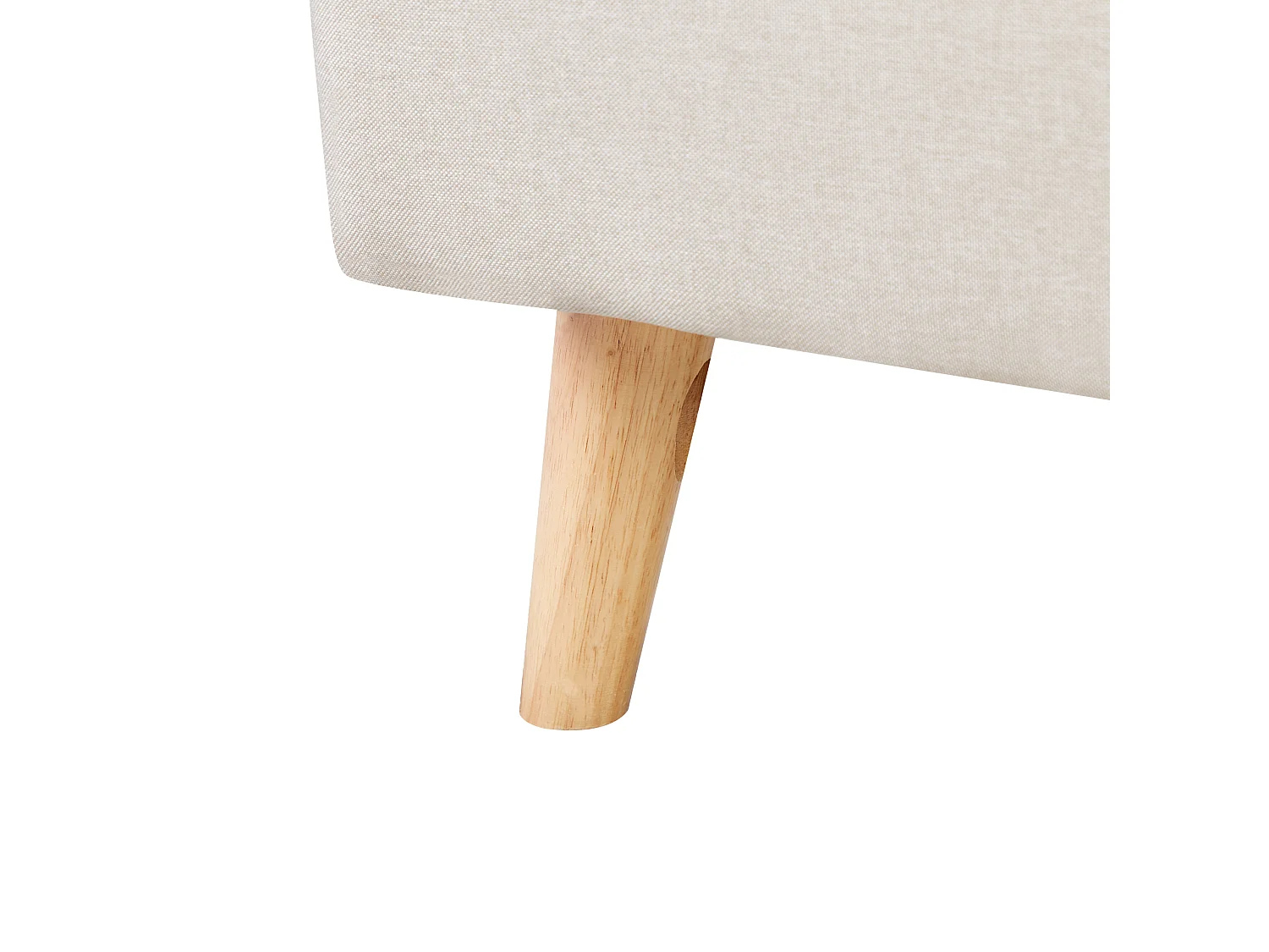 Lit avec sommier Tissu RENNES 140 x 200 cm Beige clair