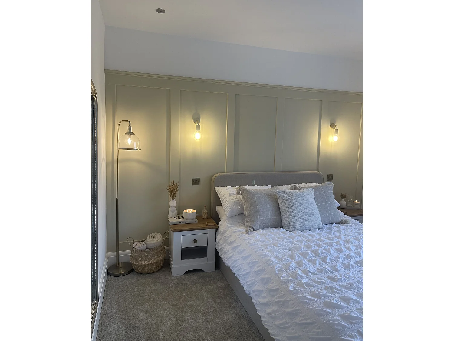 Bed Stof RENNES 140 x 200 cm Lichtbeige