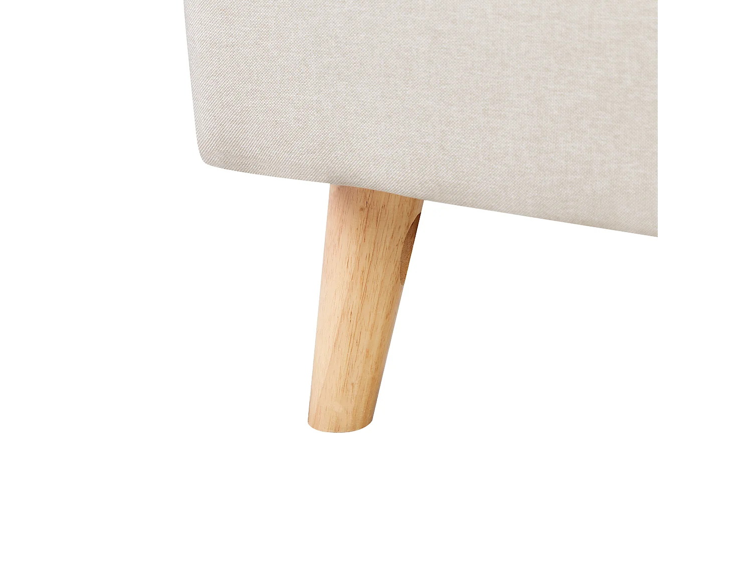 Letto Tessuto RENNES 140 x 200 cm Beige chiaro