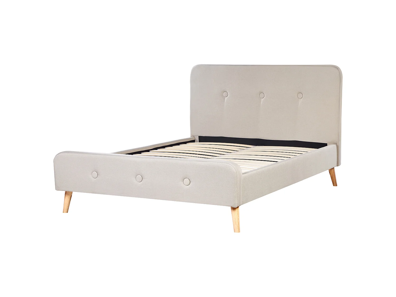 Säng med lamellram RENNES 140 x 200 cm Ljusbeige