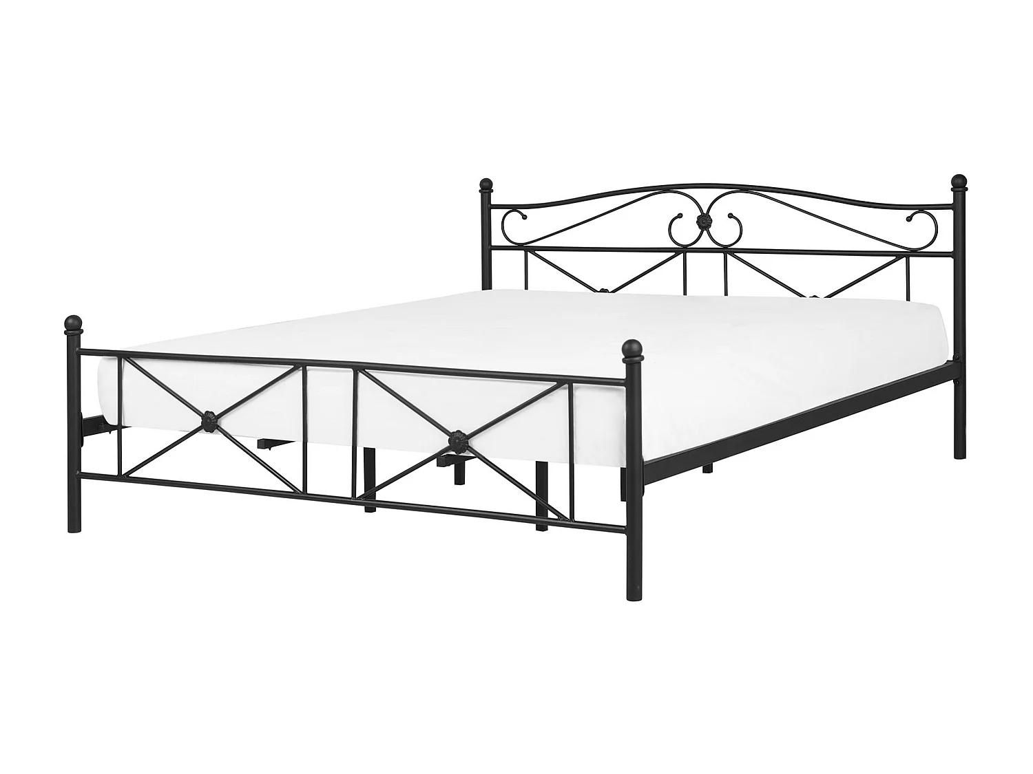 Lit avec sommier Métal RODEZ 180 x 200 cm Noir
