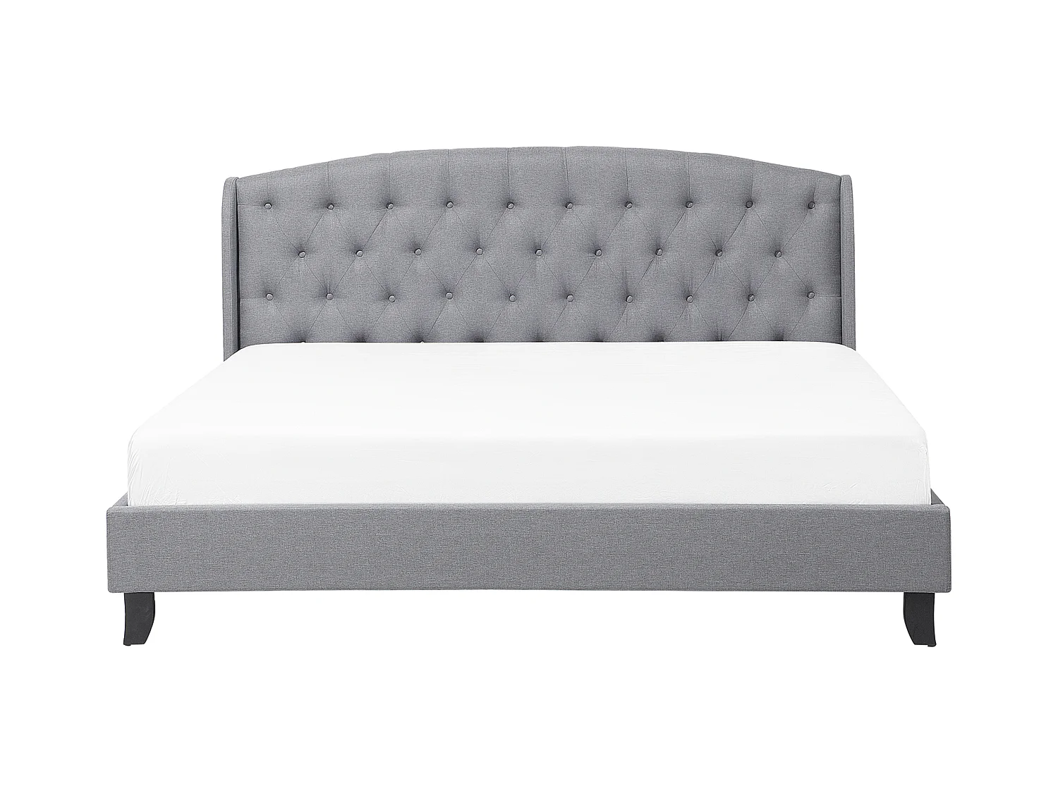 Bed Stof BORDEAUX 180 x 200 cm Lichtgrijs