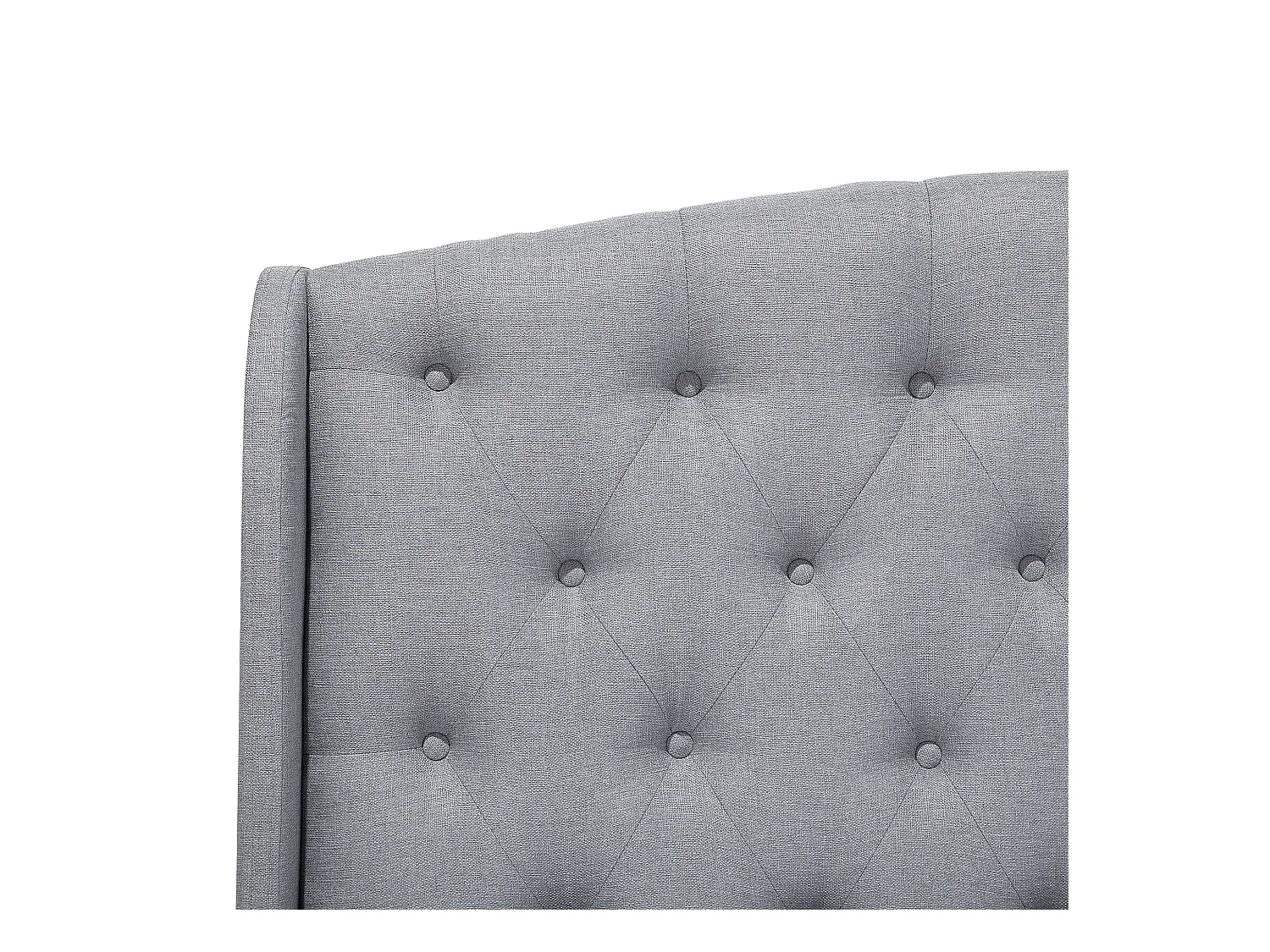 Bed Stof BORDEAUX 180 x 200 cm Lichtgrijs