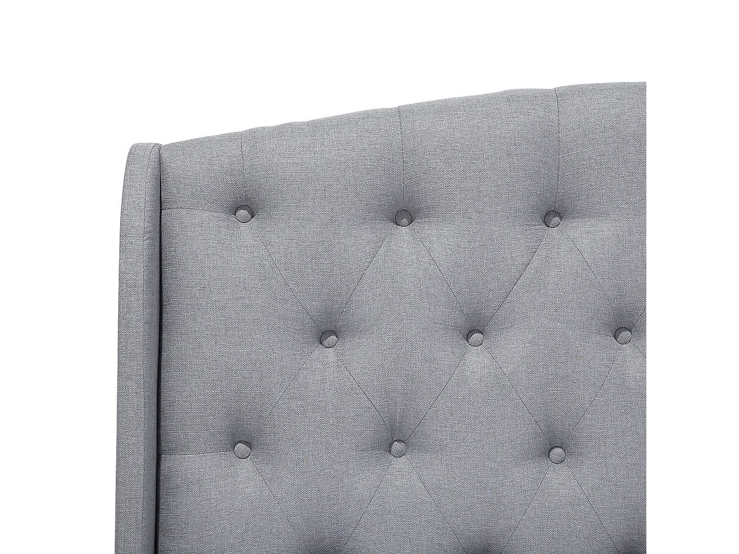 Bed Stof BORDEAUX 180 x 200 cm Lichtgrijs