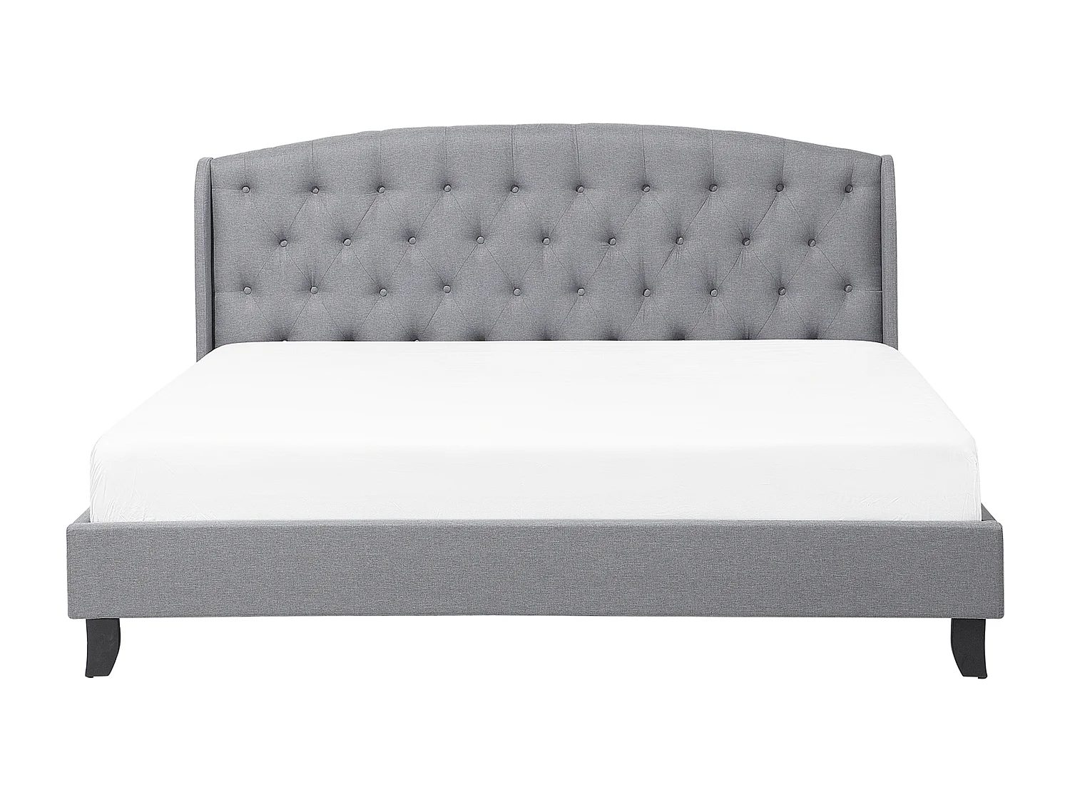 Bed Stof BORDEAUX 180 x 200 cm Lichtgrijs