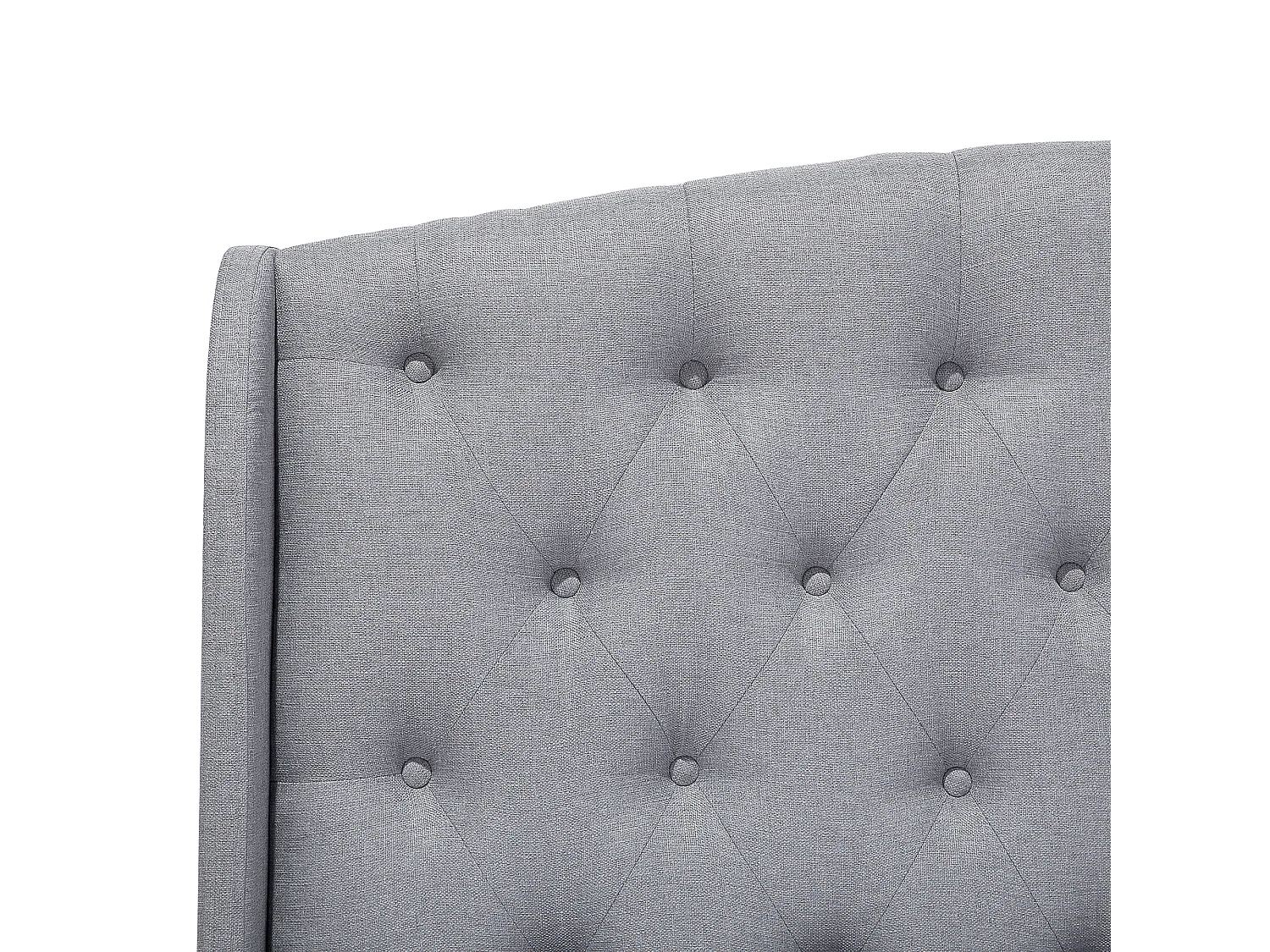 Bed Stof BORDEAUX 180 x 200 cm Lichtgrijs