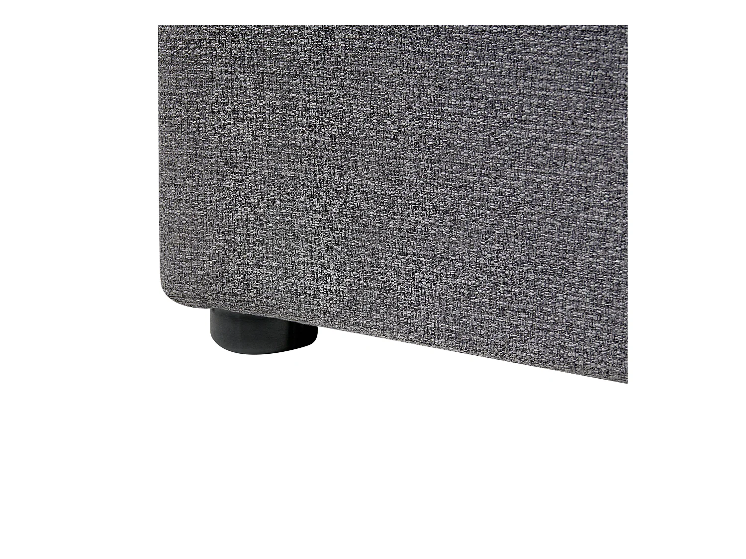 Lit ottoman sans tête de lit Tissu DINAN 140 x 200 cm Gris foncé