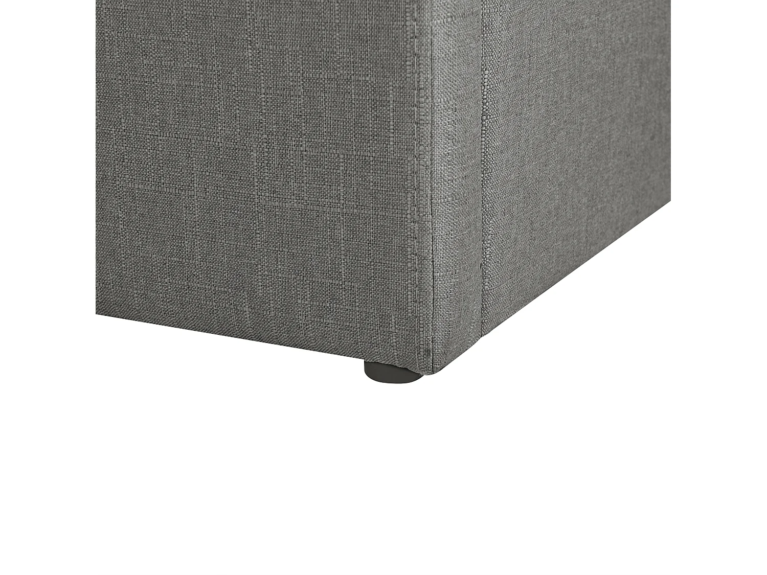 Lit ottoman sans tête de lit Tissu DINAN 140 x 200 cm Gris foncé