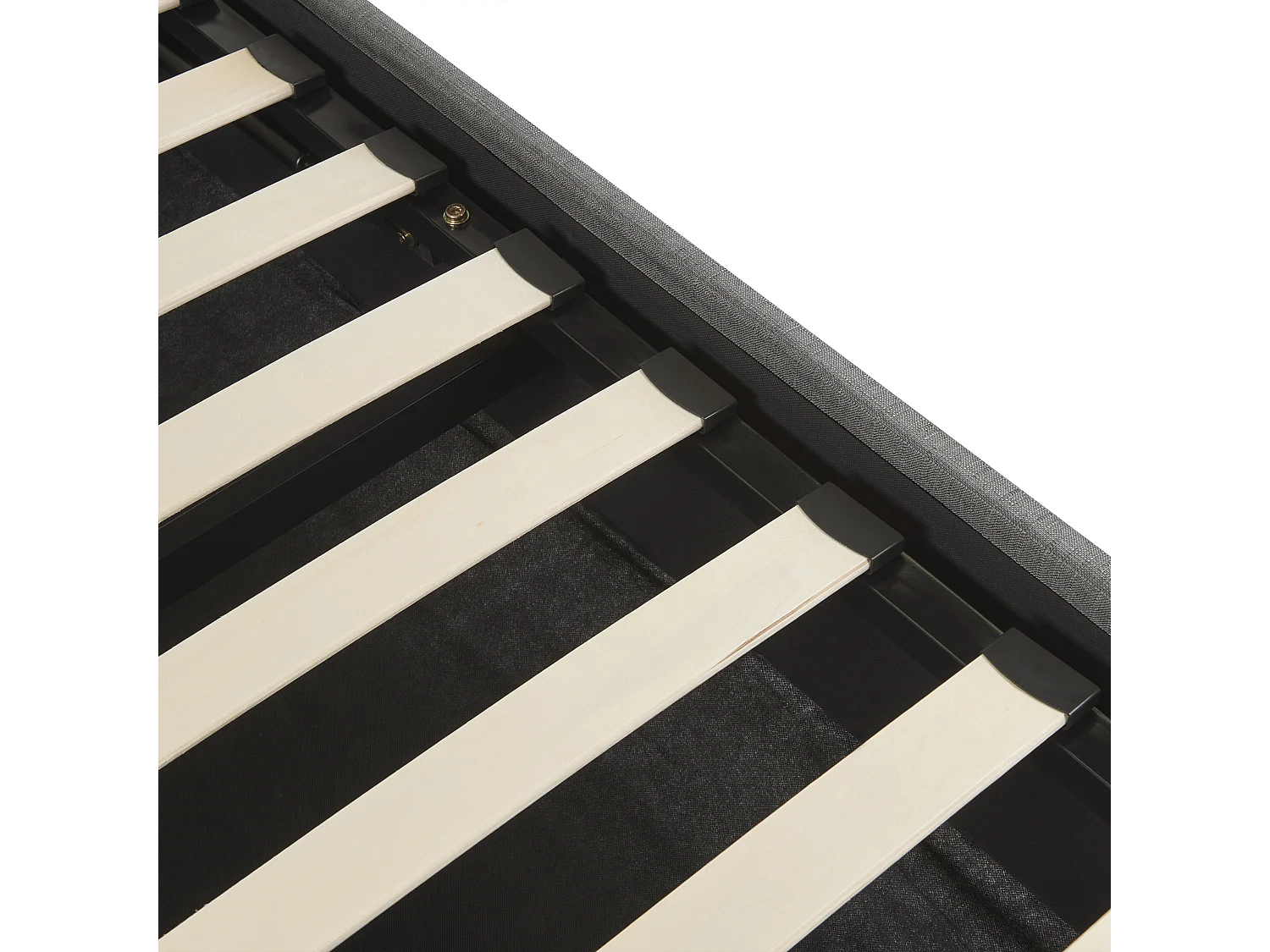 Bed met opbergruimte Stof DINAN 140 x 200 cm Donkergrijs