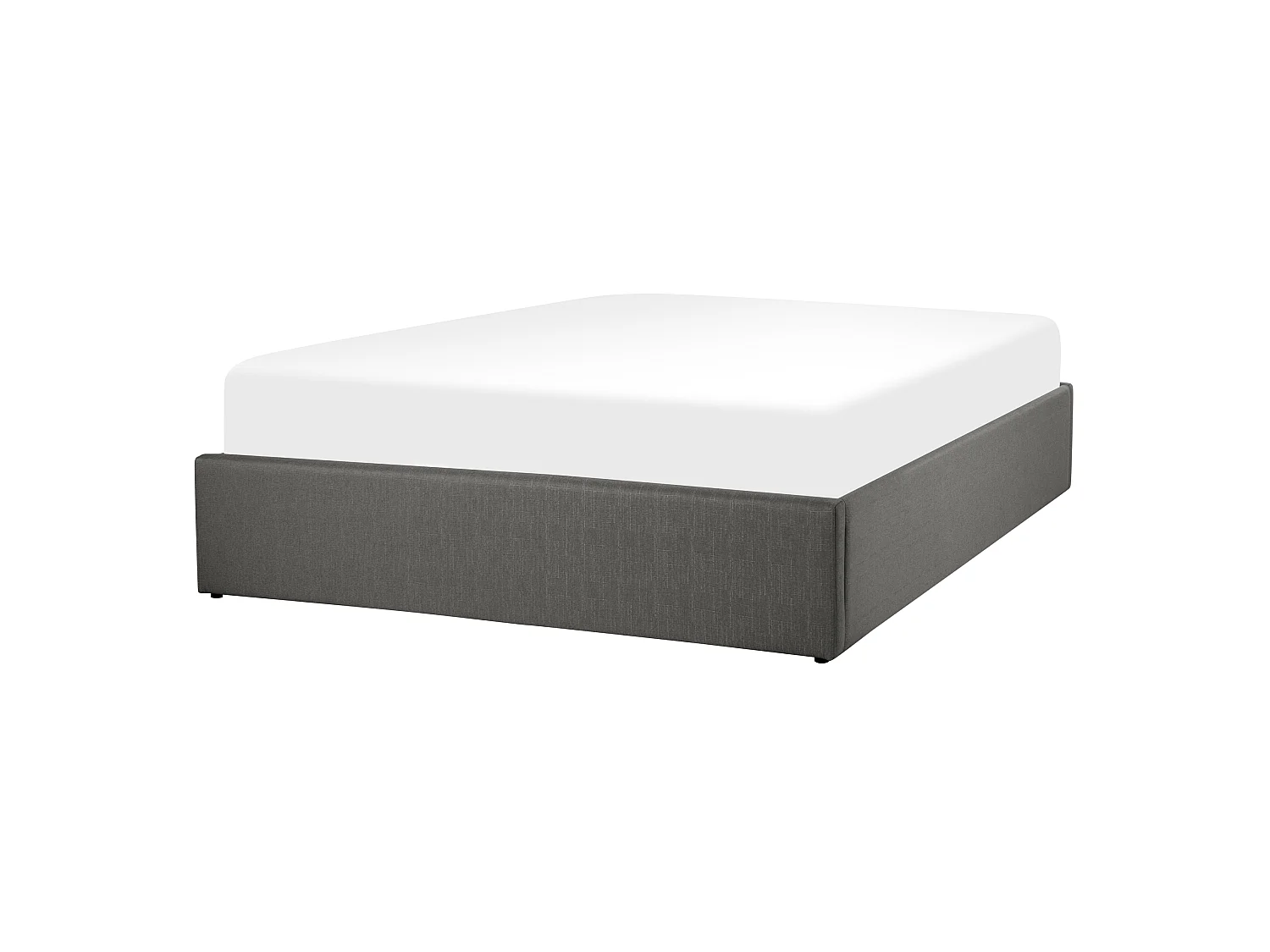 Bett mit Stauraum Stoff DINAN 140 x 200 cm Dunkelgrau