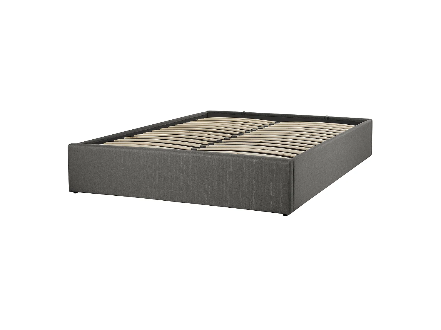 Bett mit Stauraum Stoff DINAN 140 x 200 cm Dunkelgrau