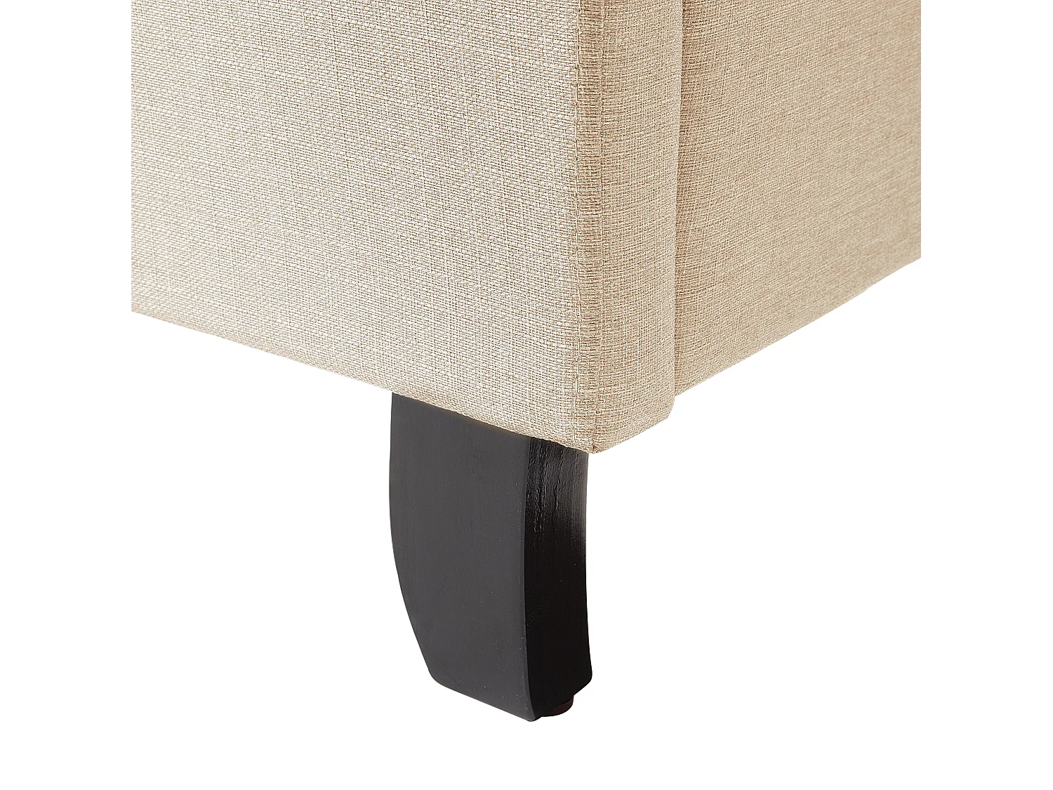 Lit avec sommier Tissu BORDEAUX 140 x 200 cm Beige