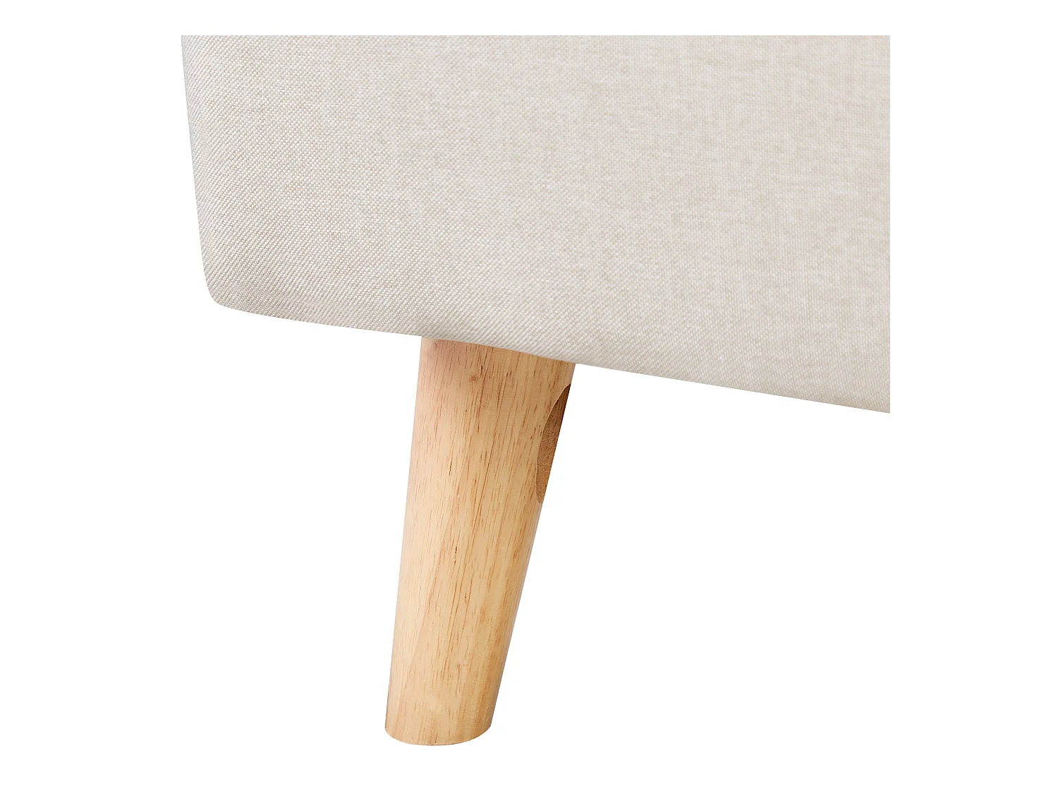 Polsterbett Leinenoptik beige Lattenrost 160 x 200 cm Rennes