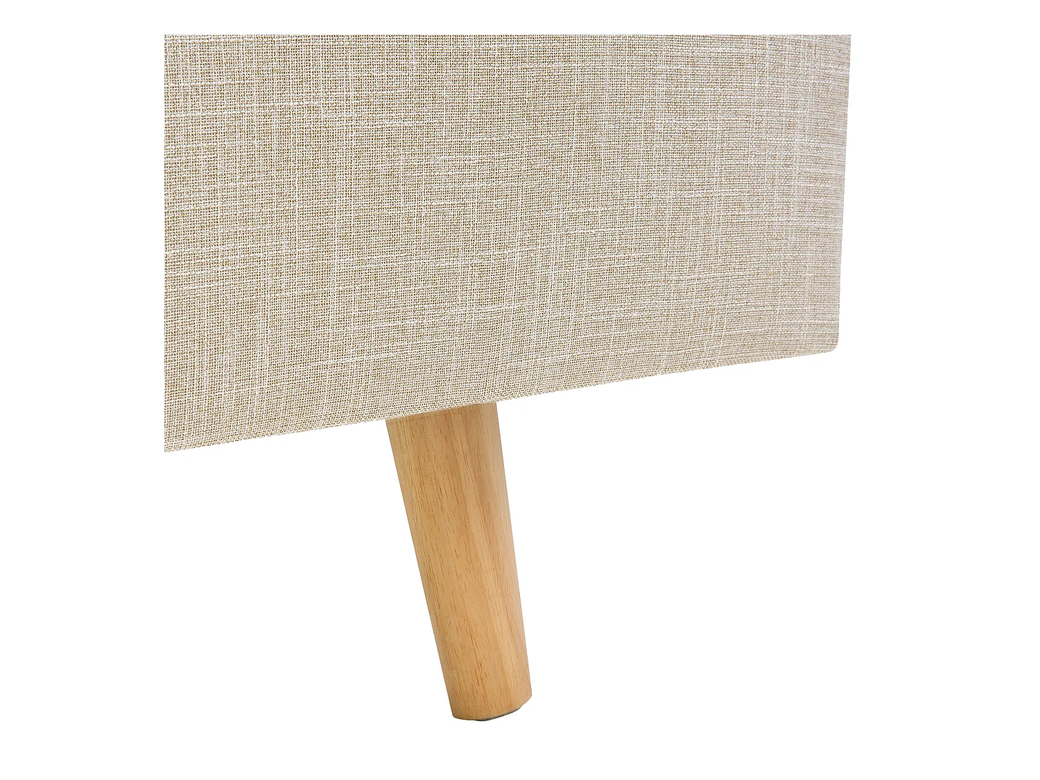 Polsterbett Leinenoptik beige Lattenrost 160 x 200 cm Rennes