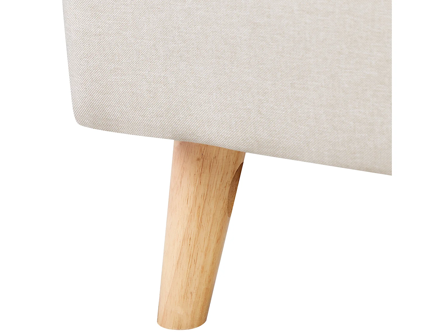 Lit avec sommier Tissu RENNES 160 x 200 cm Beige clair