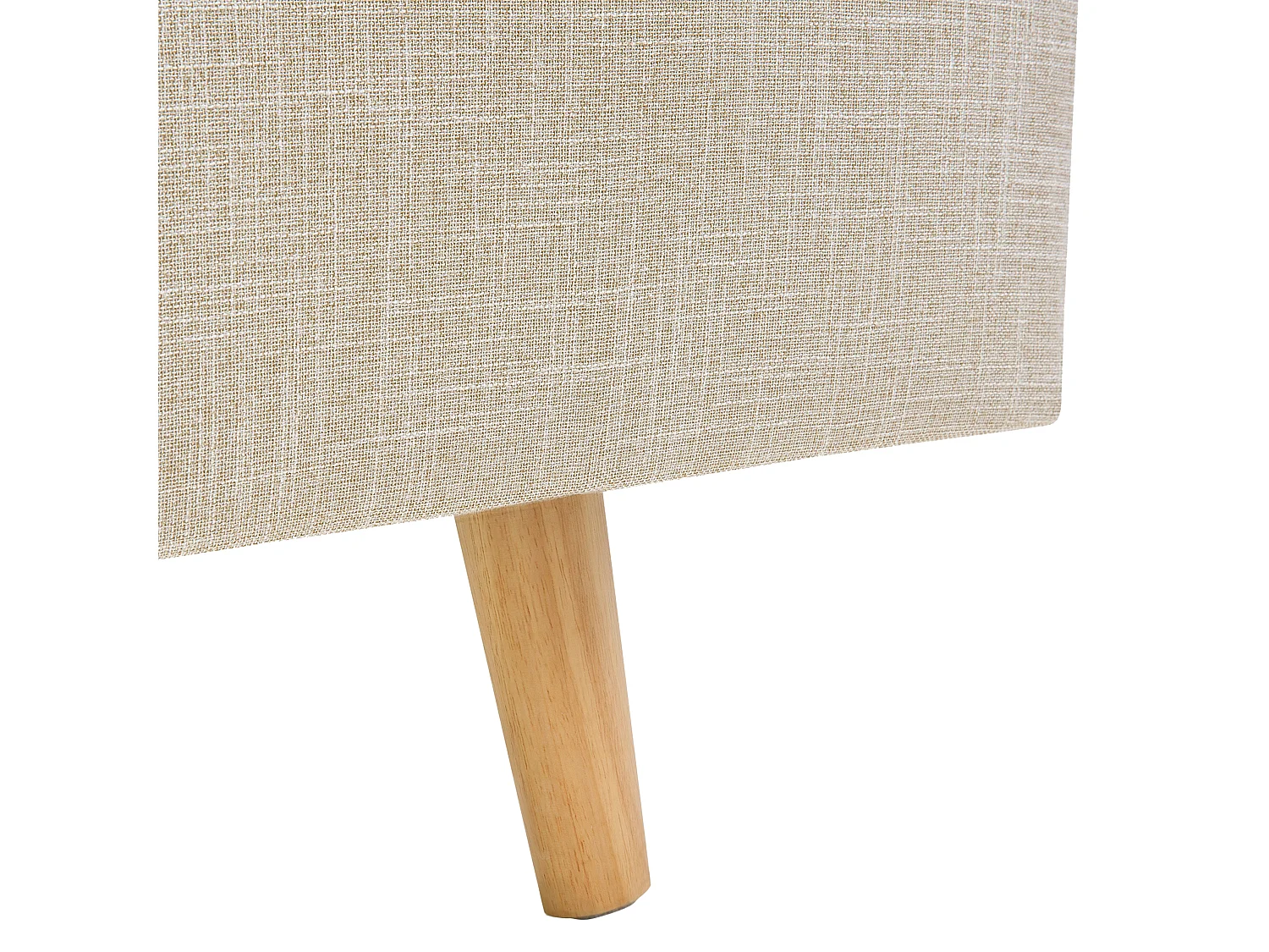 Lit avec sommier Tissu RENNES 160 x 200 cm Beige clair
