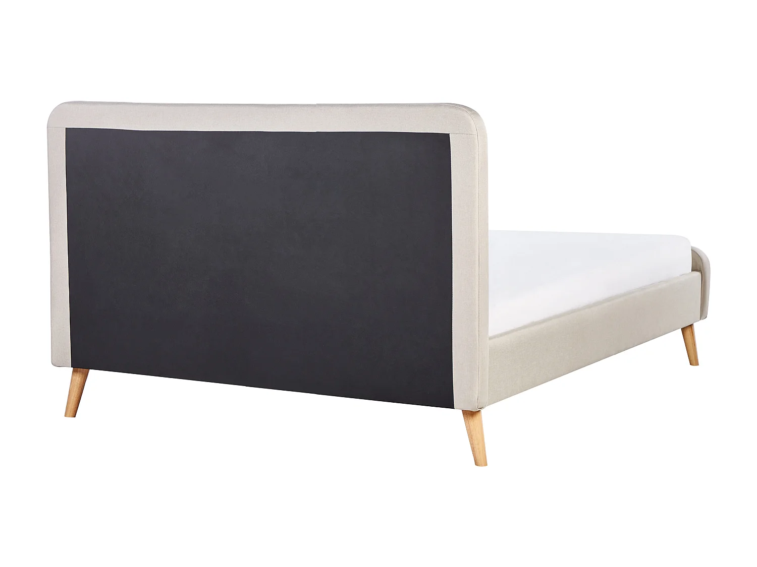 Bed Stof RENNES 160 x 200 cm Lichtbeige