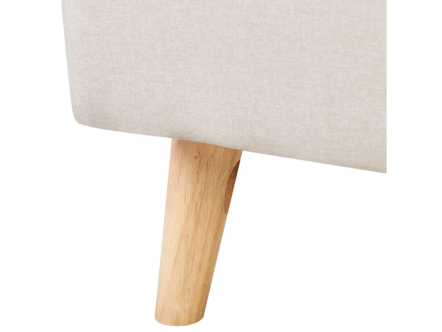 Bed Stof RENNES 160 x 200 cm Lichtbeige