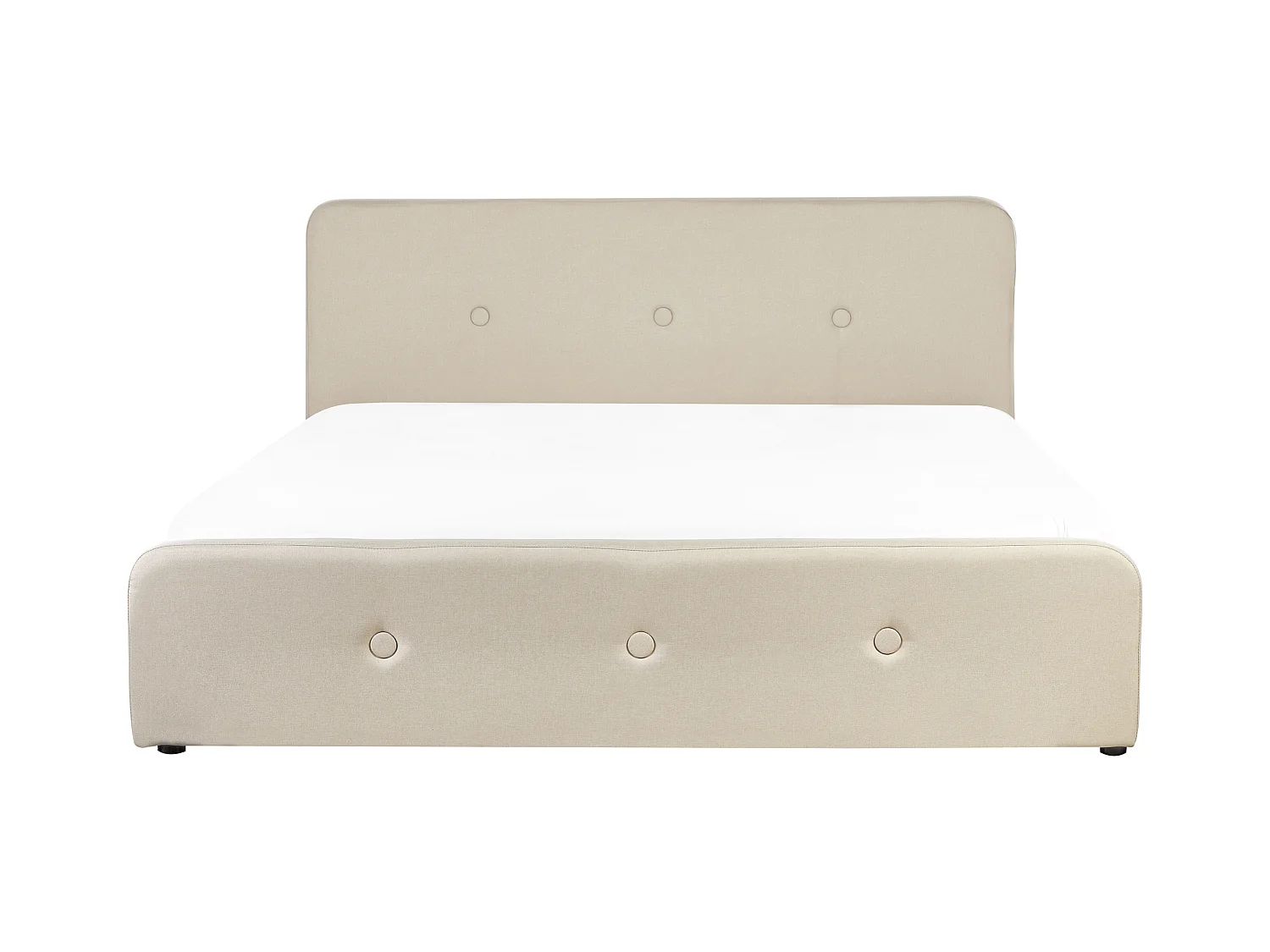 Bed met opbergruimte Kunstlinnen RENNES 180 x 200 cm Beige