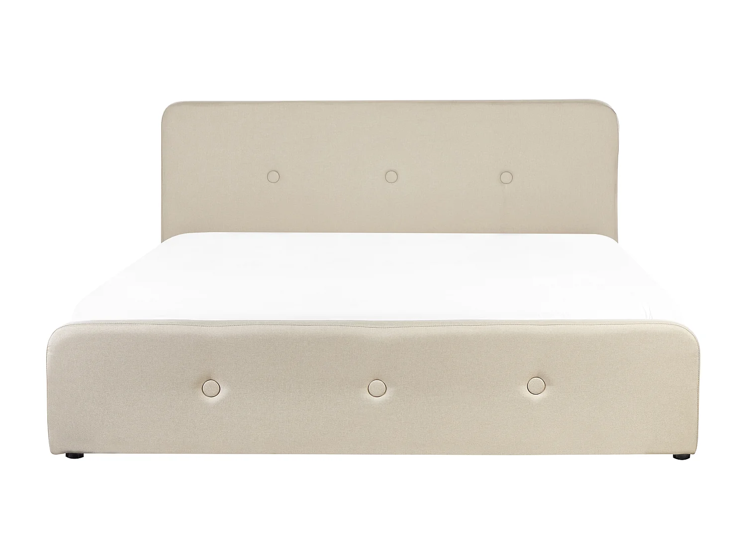 Bed met opbergruimte Kunstlinnen RENNES 180 x 200 cm Beige