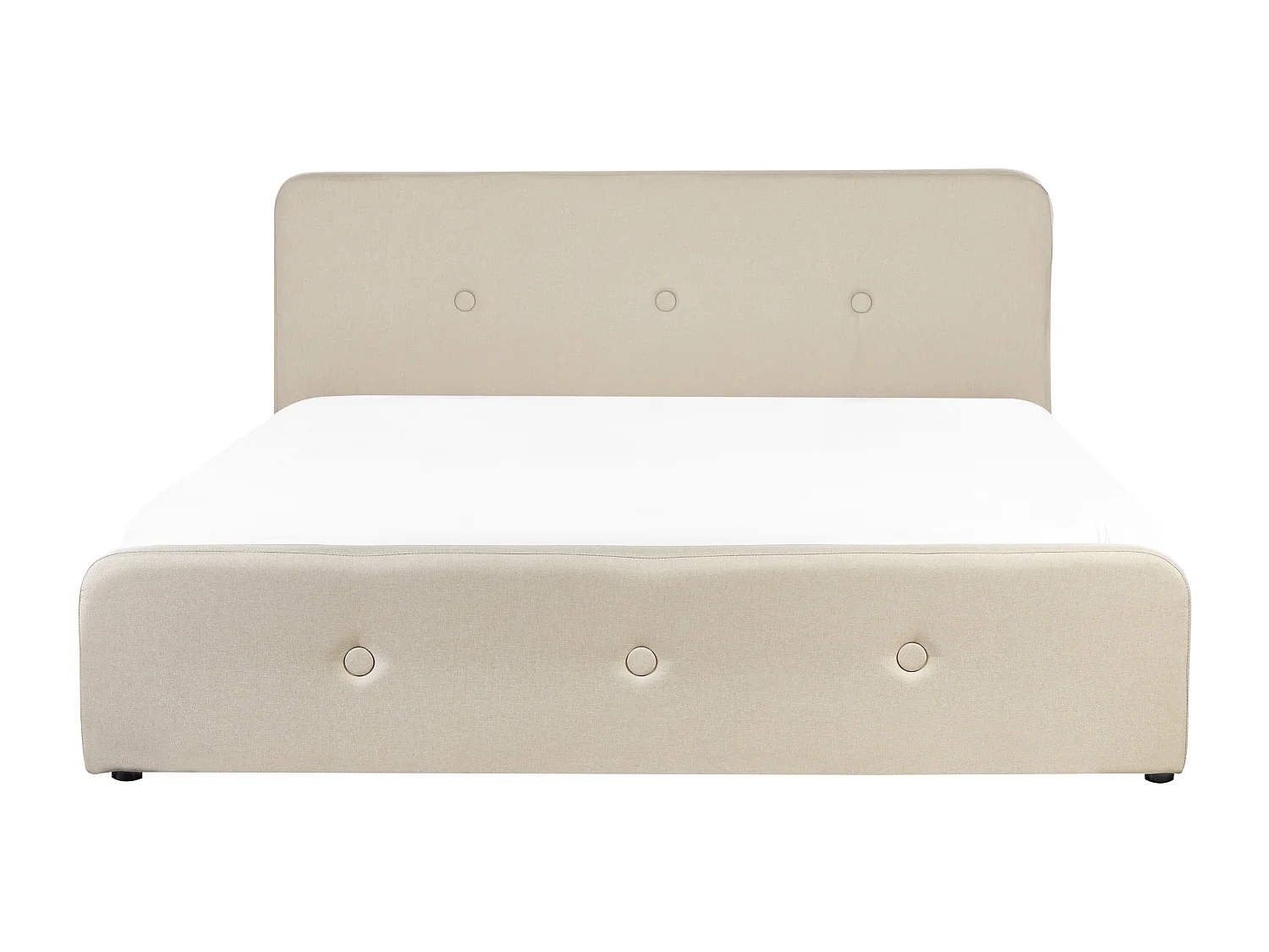 Lit ottoman Lin synthétique RENNES 180 x 200 cm Beige