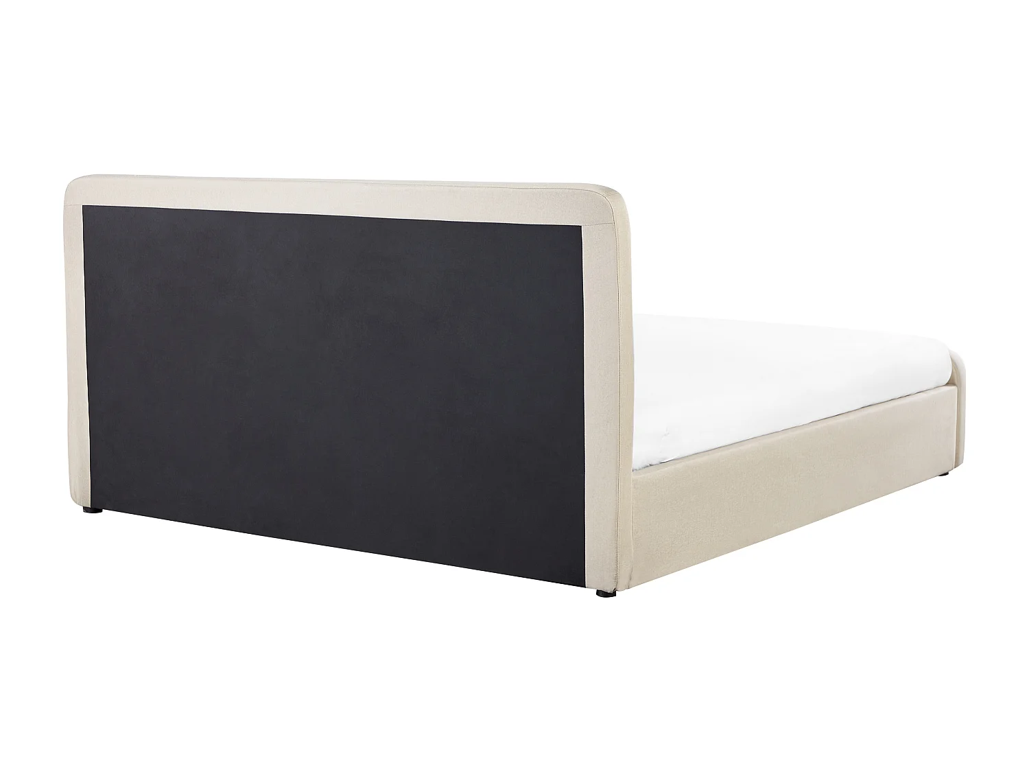 Lit ottoman Lin synthétique RENNES 180 x 200 cm Beige