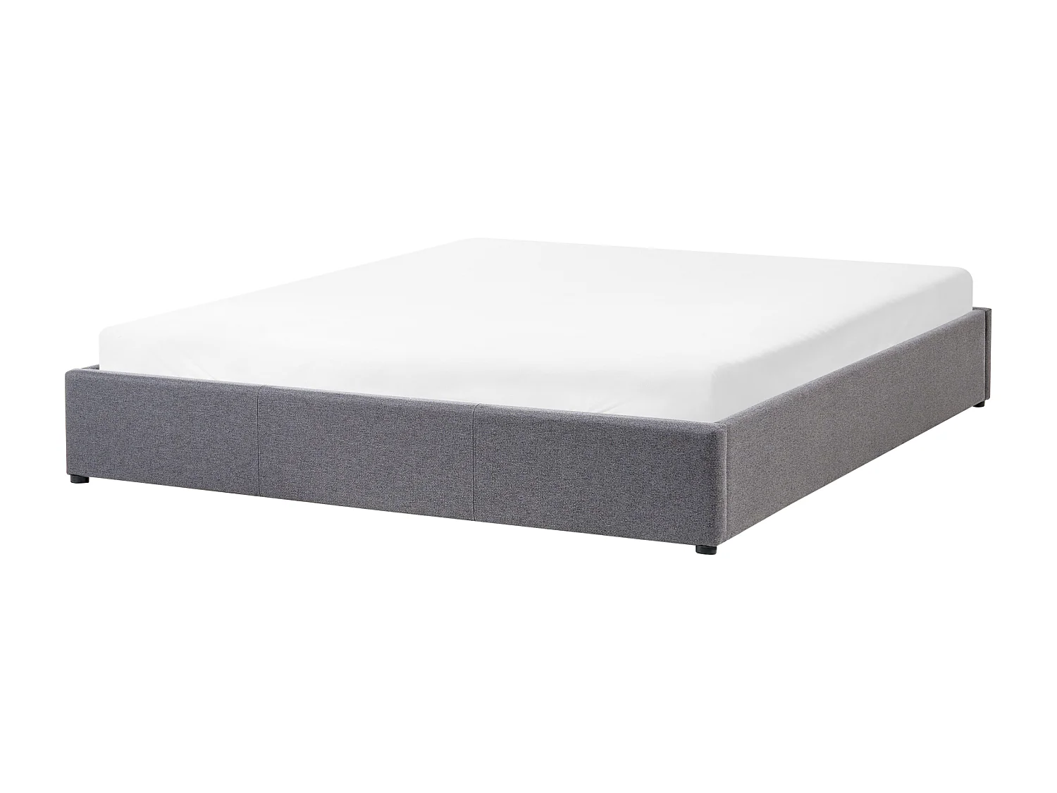 Bed met opbergruimte Stof DINAN 180 x 200 cm Donkergrijs