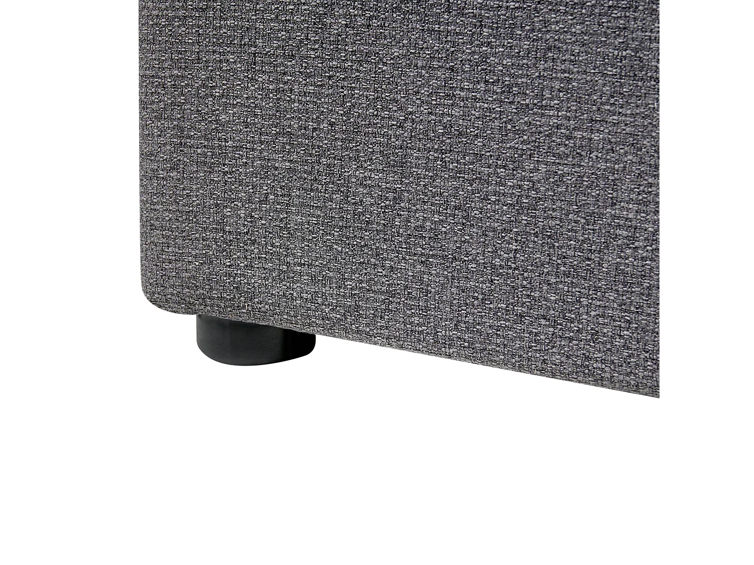 Lit ottoman sans tête de lit Tissu DINAN 180 x 200 cm Gris foncé